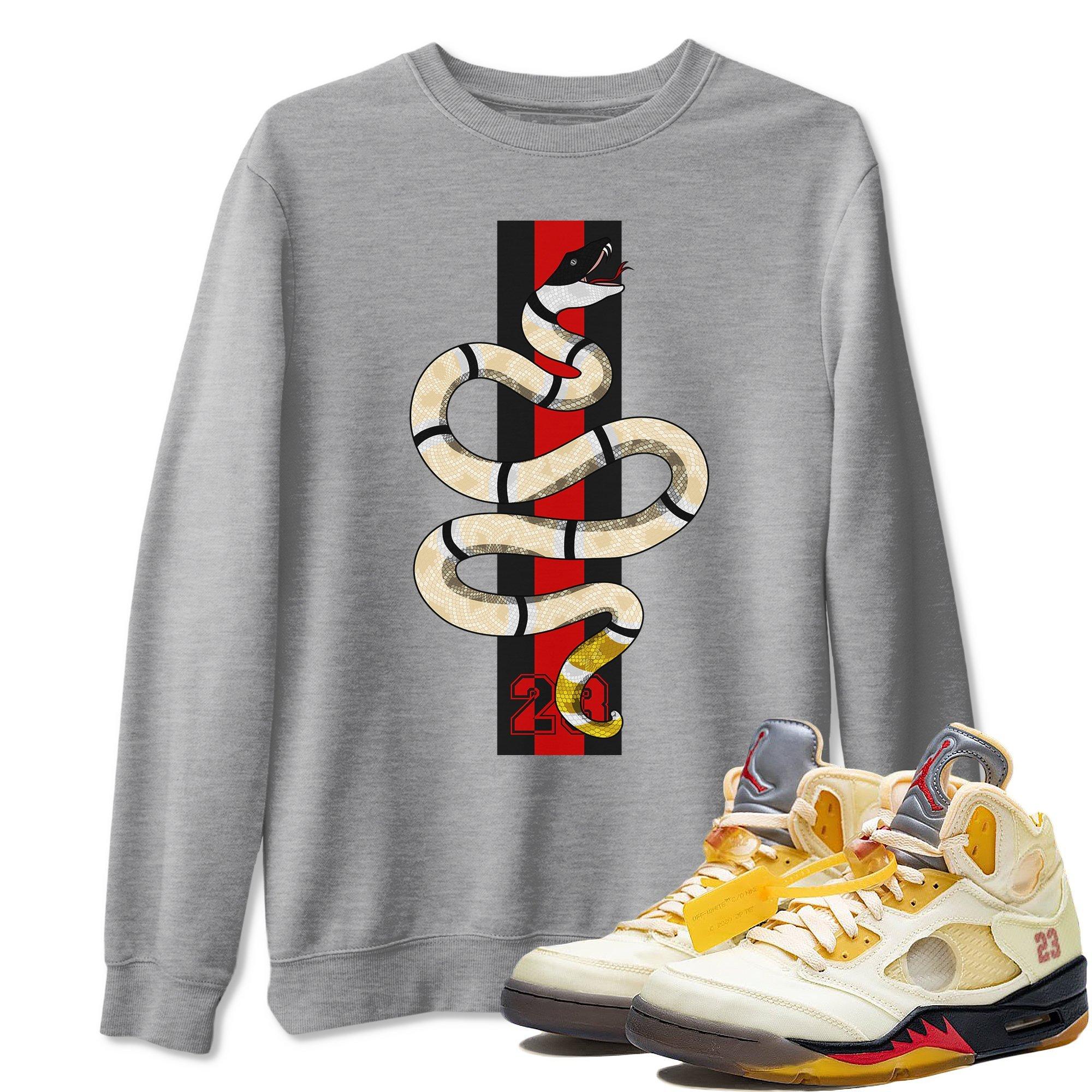 Snake Unisex Tops - Air Jordan 5 OFF-WHITE Sail