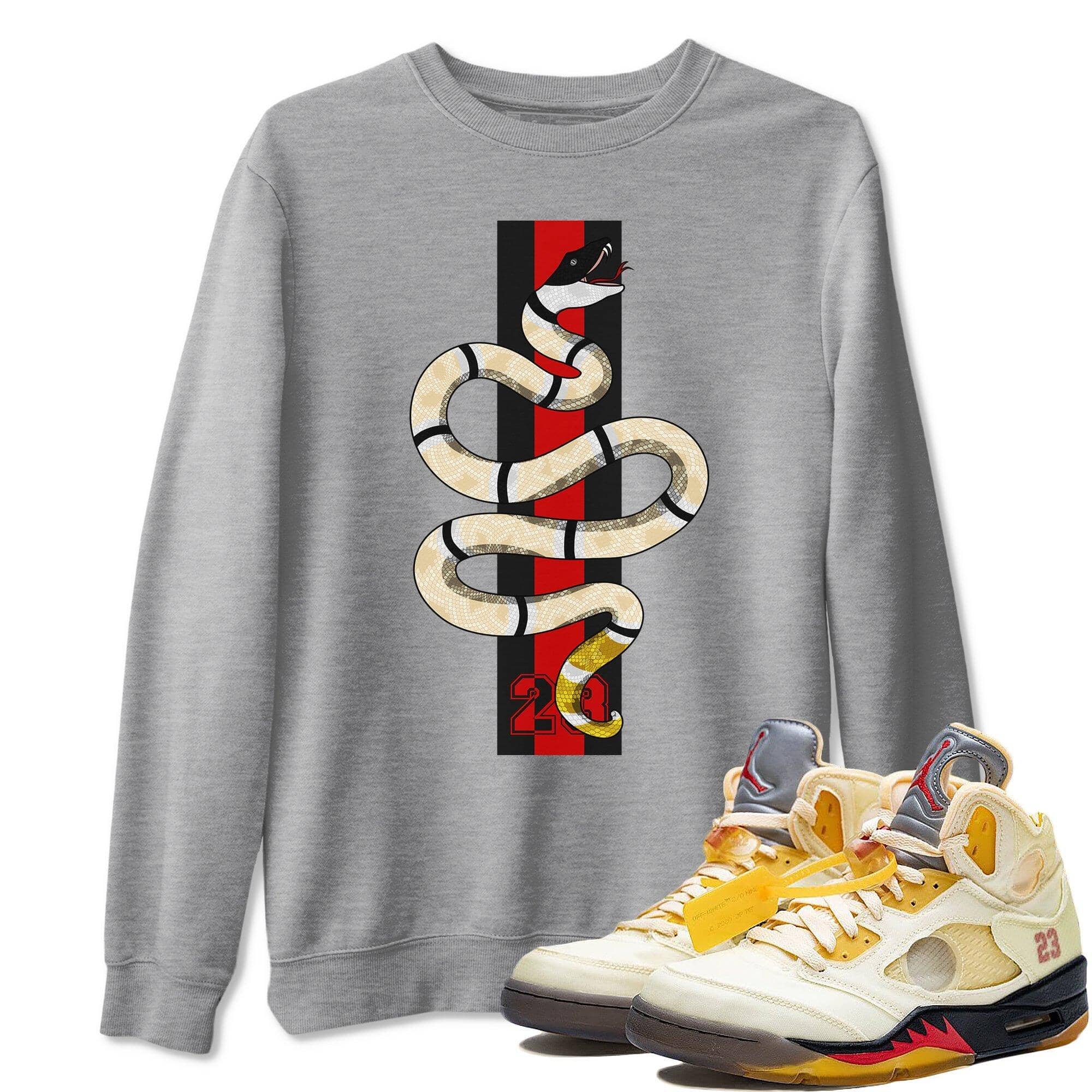 Snake Unisex Tops - Air Jordan 5 OFF-WHITE Sail