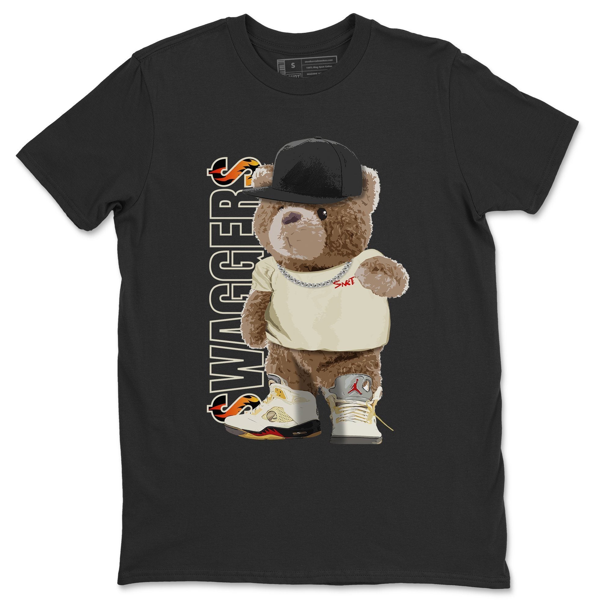 Bear Swaggers Unisex Tops - Air Jordan 5 OFF-WHITE Sail