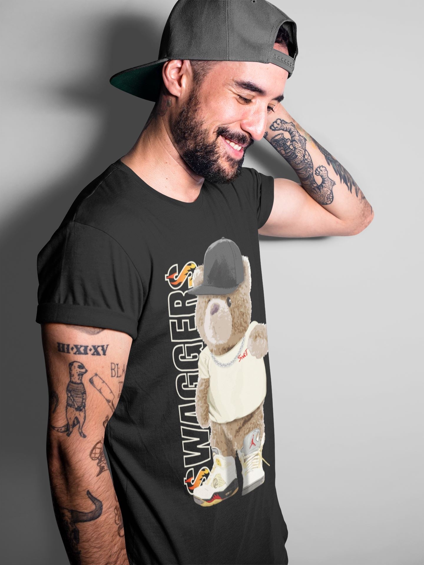 Bear Swaggers Unisex Tops - Air Jordan 5 OFF-WHITE Sail