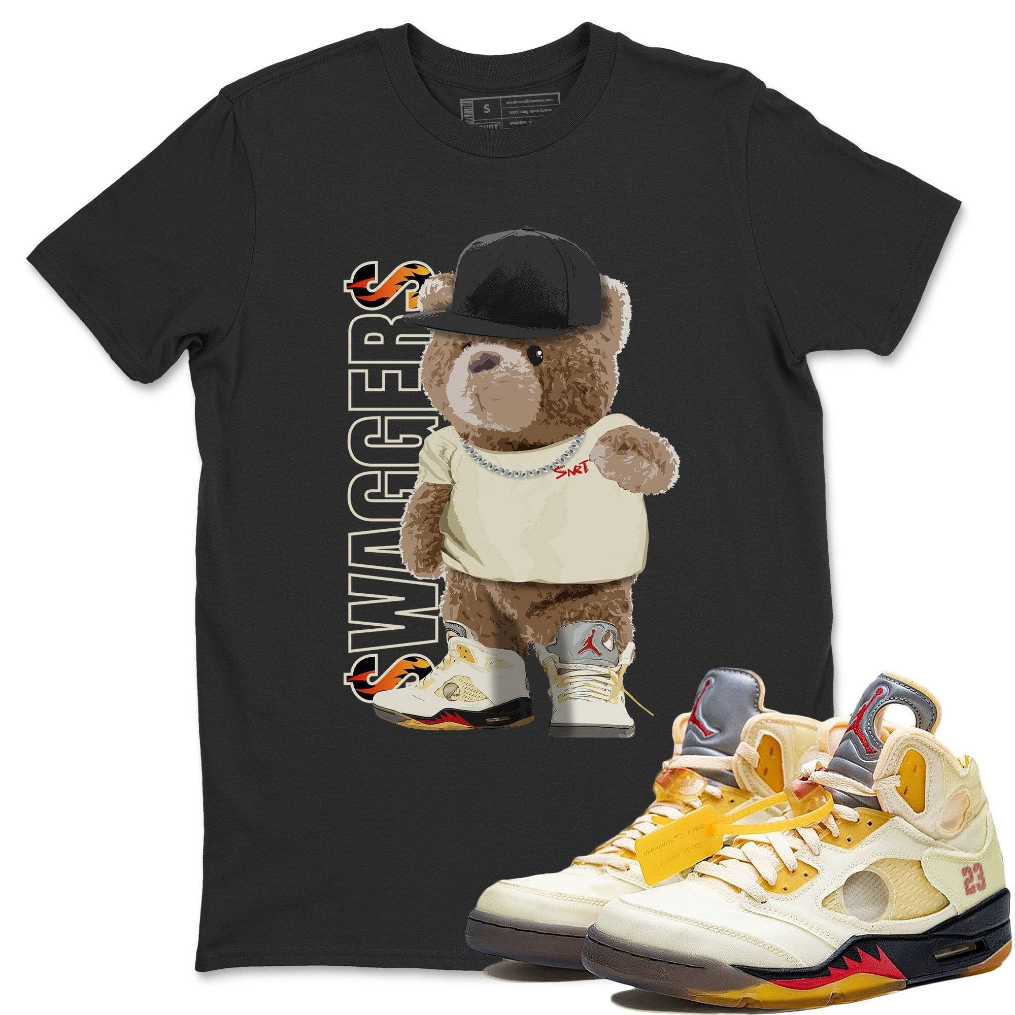 Bear Swaggers Unisex Tops - Air Jordan 5 OFF-WHITE Sail