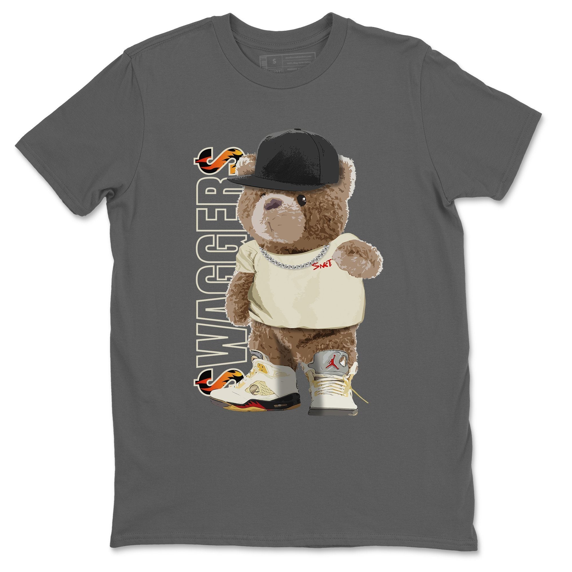 Bear Swaggers Unisex Tops - Air Jordan 5 OFF-WHITE Sail