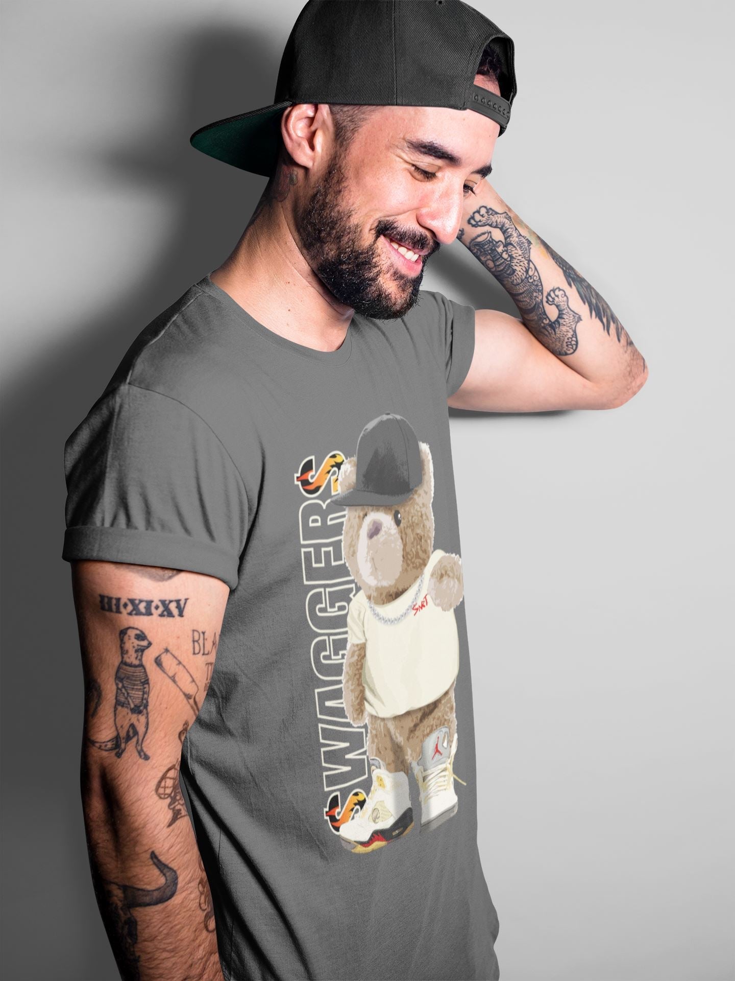 Bear Swaggers Unisex Tops - Air Jordan 5 OFF-WHITE Sail