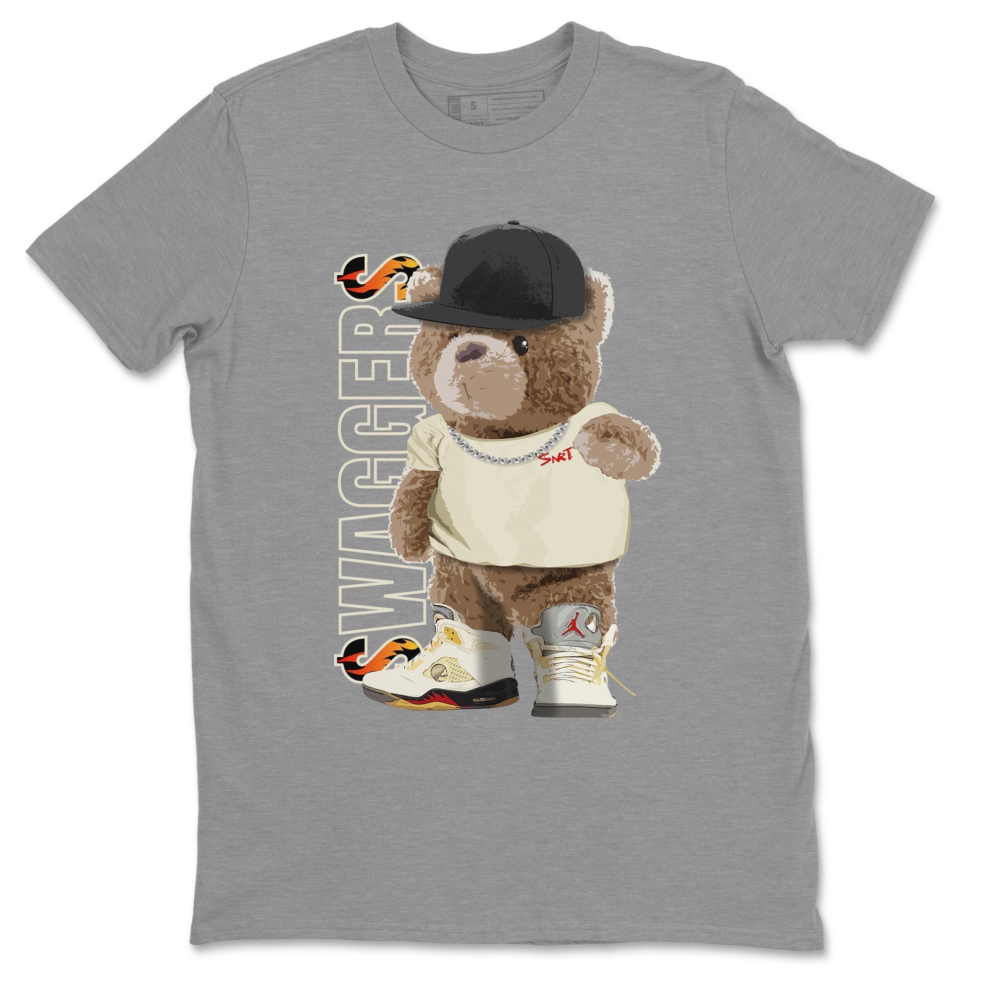 Bear Swaggers Unisex Tops - Air Jordan 5 OFF-WHITE Sail