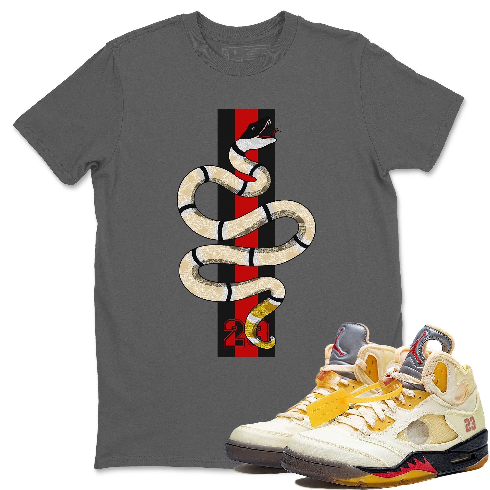 Snake Unisex Tops - Air Jordan 5 OFF-WHITE Sail