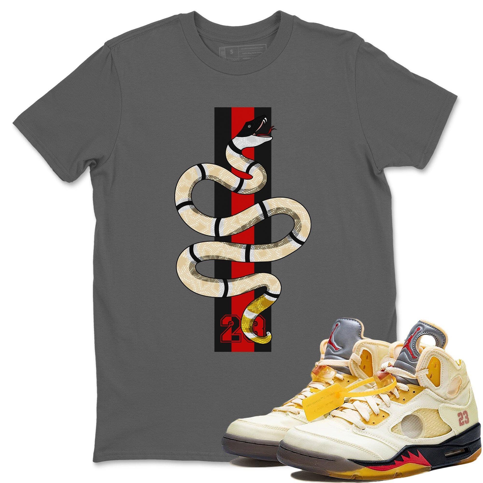 Snake Unisex Tops - Air Jordan 5 OFF-WHITE Sail