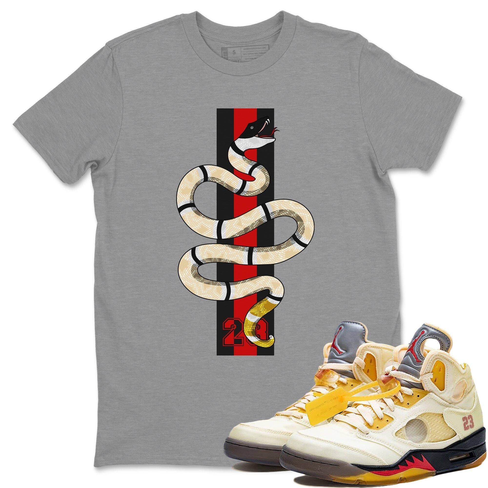 Snake Unisex Tops - Air Jordan 5 OFF-WHITE Sail