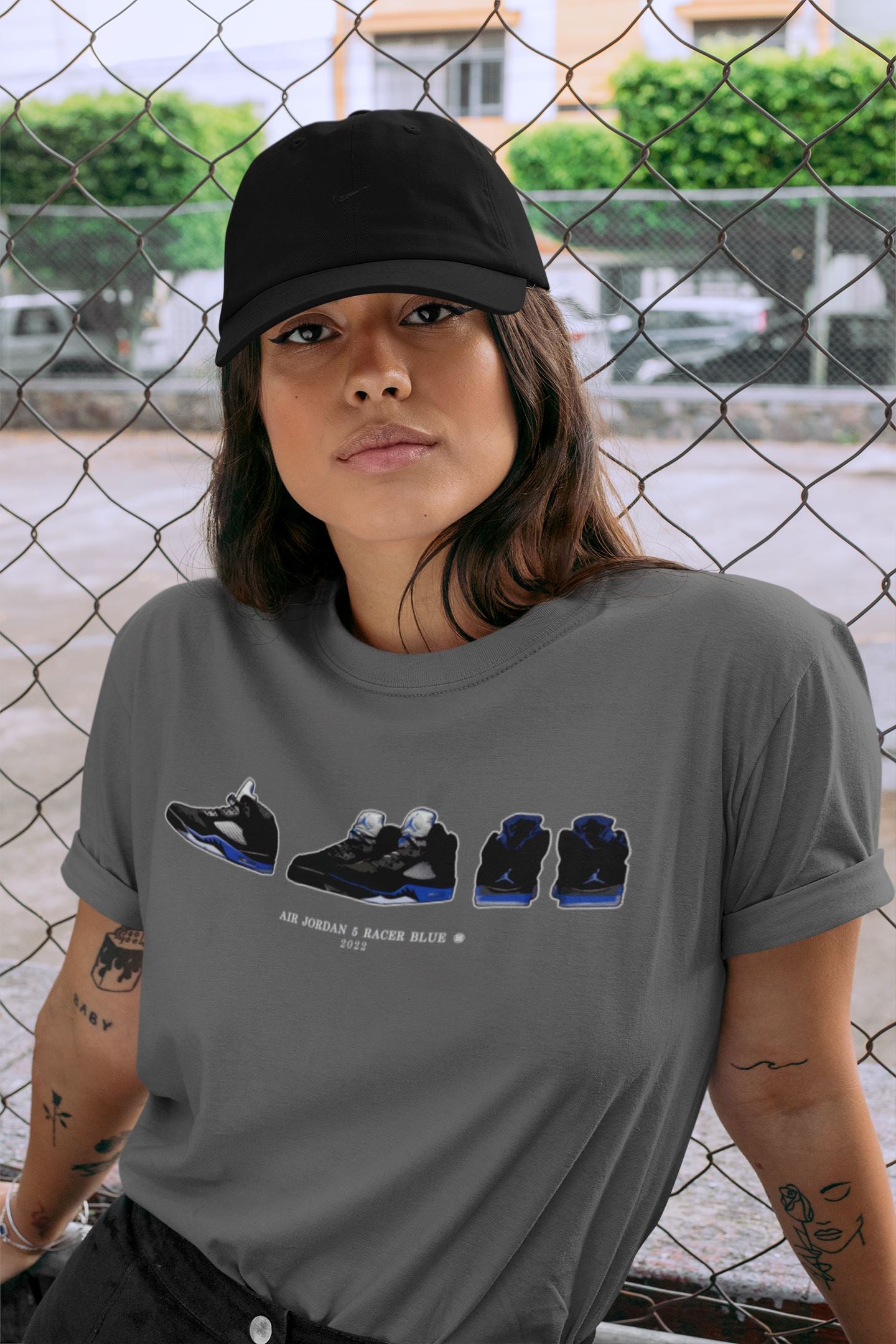 snkmatch Prelude Unisex Tops - Air Jordan 5 Racer Blue