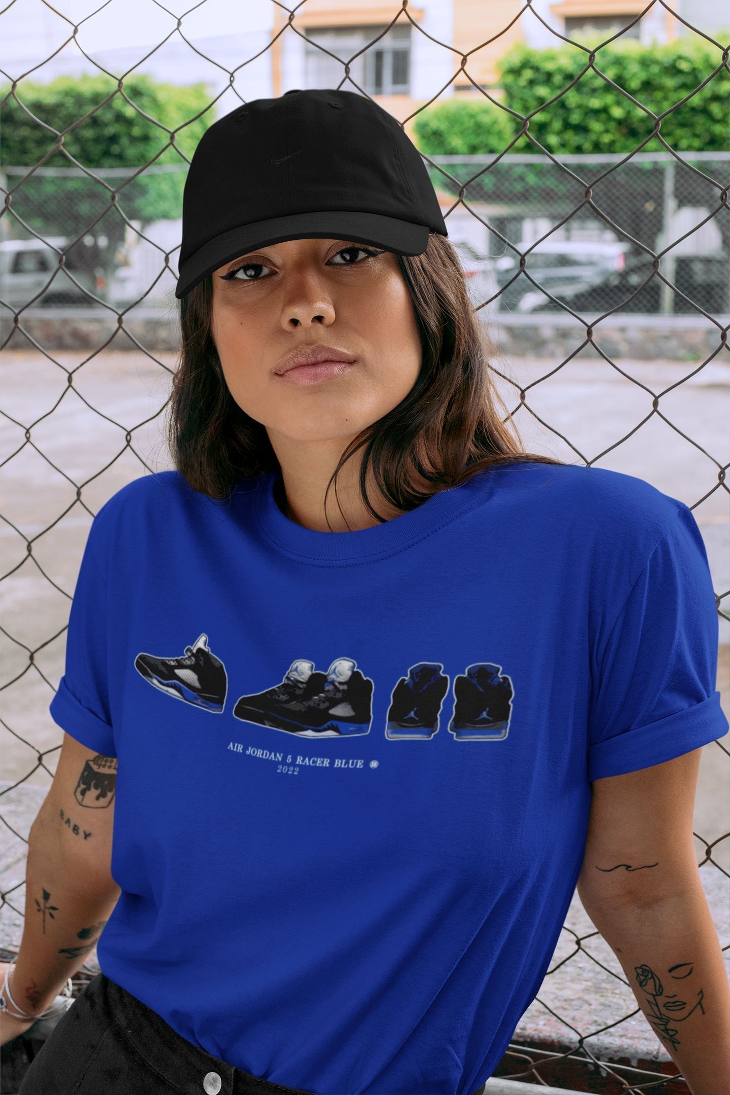 snkmatch Prelude Unisex Tops - Air Jordan 5 Racer Blue