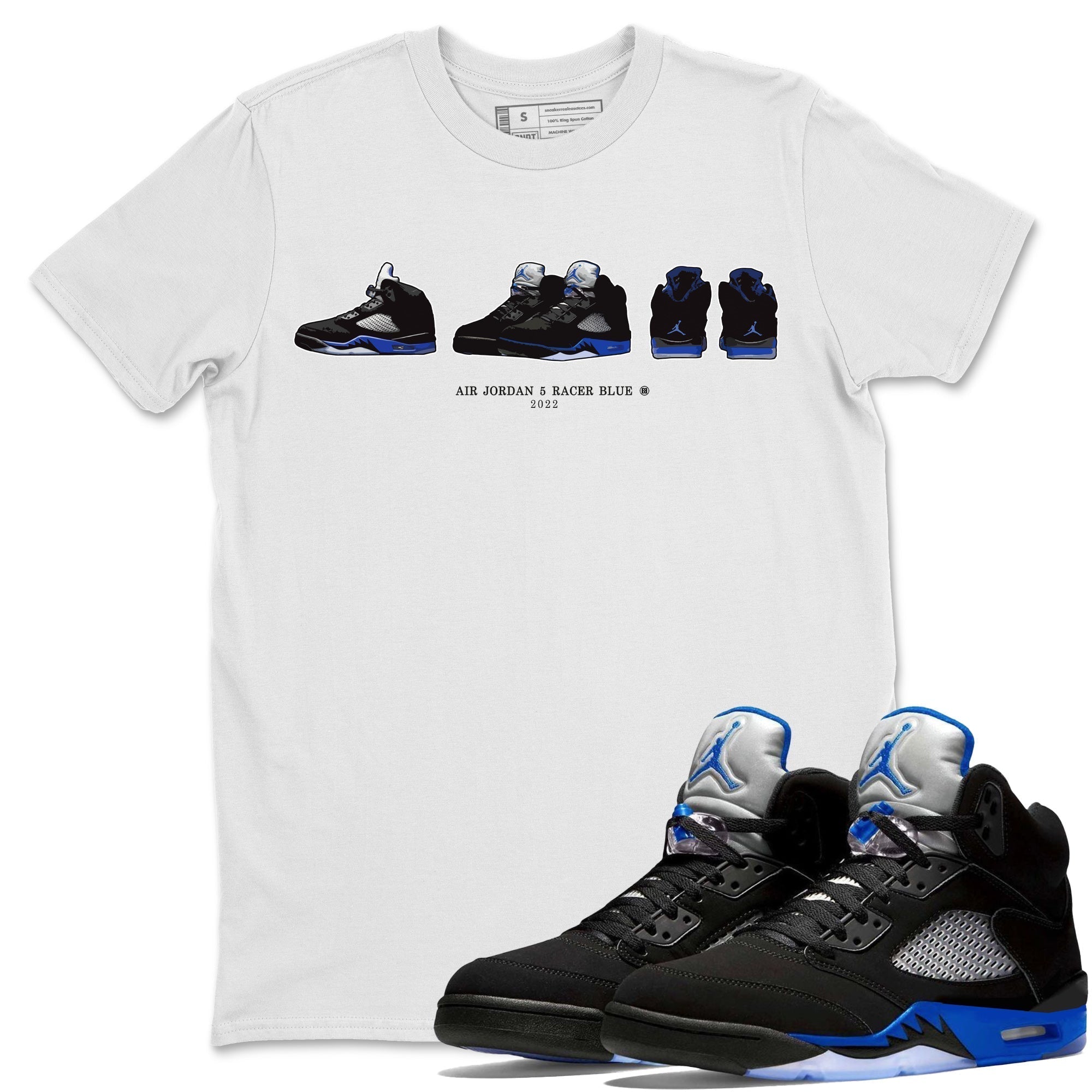 snkmatch Prelude Unisex Tops - Air Jordan 5 Racer Blue