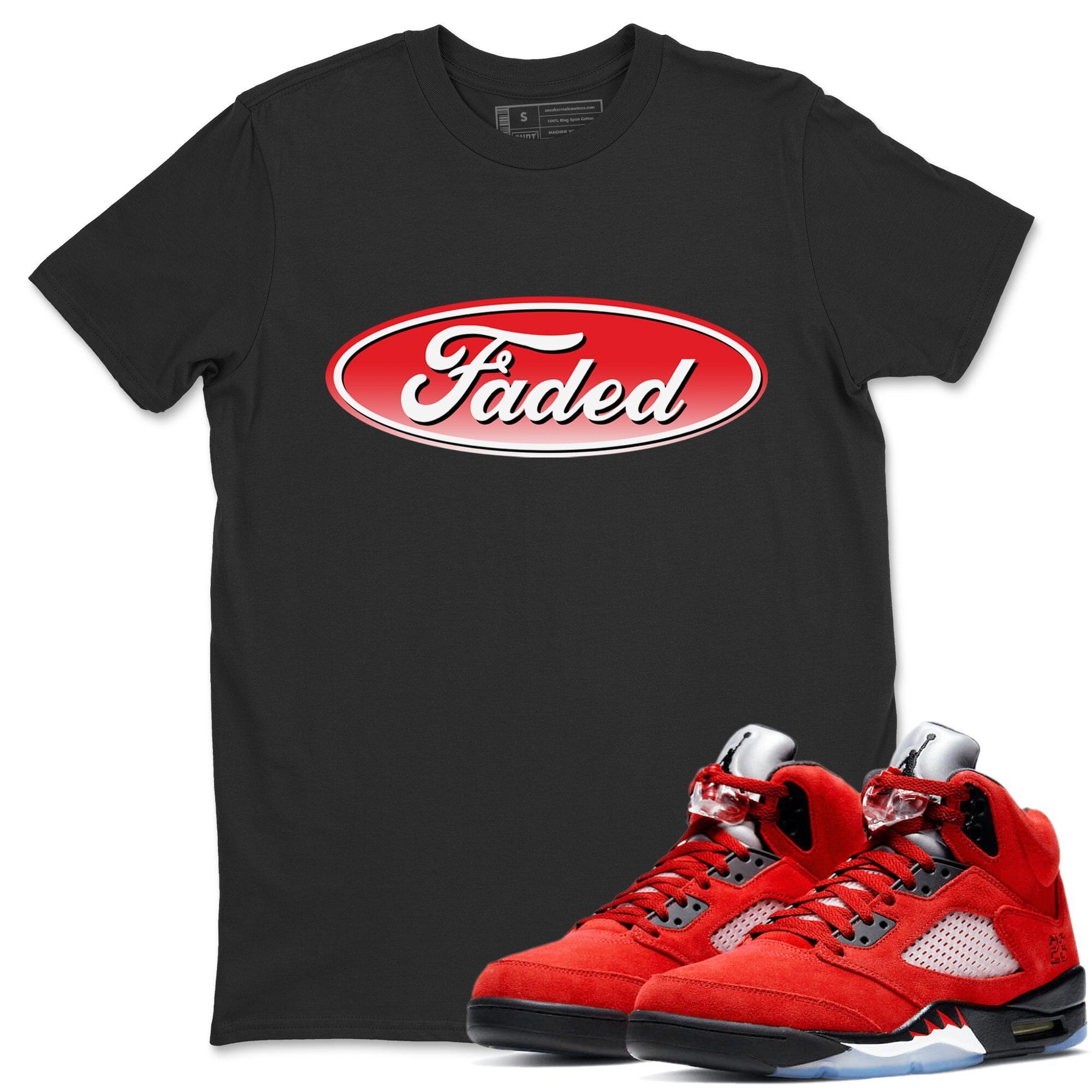 Faded Unisex Tops - Air Jordan 5 Raging Bull