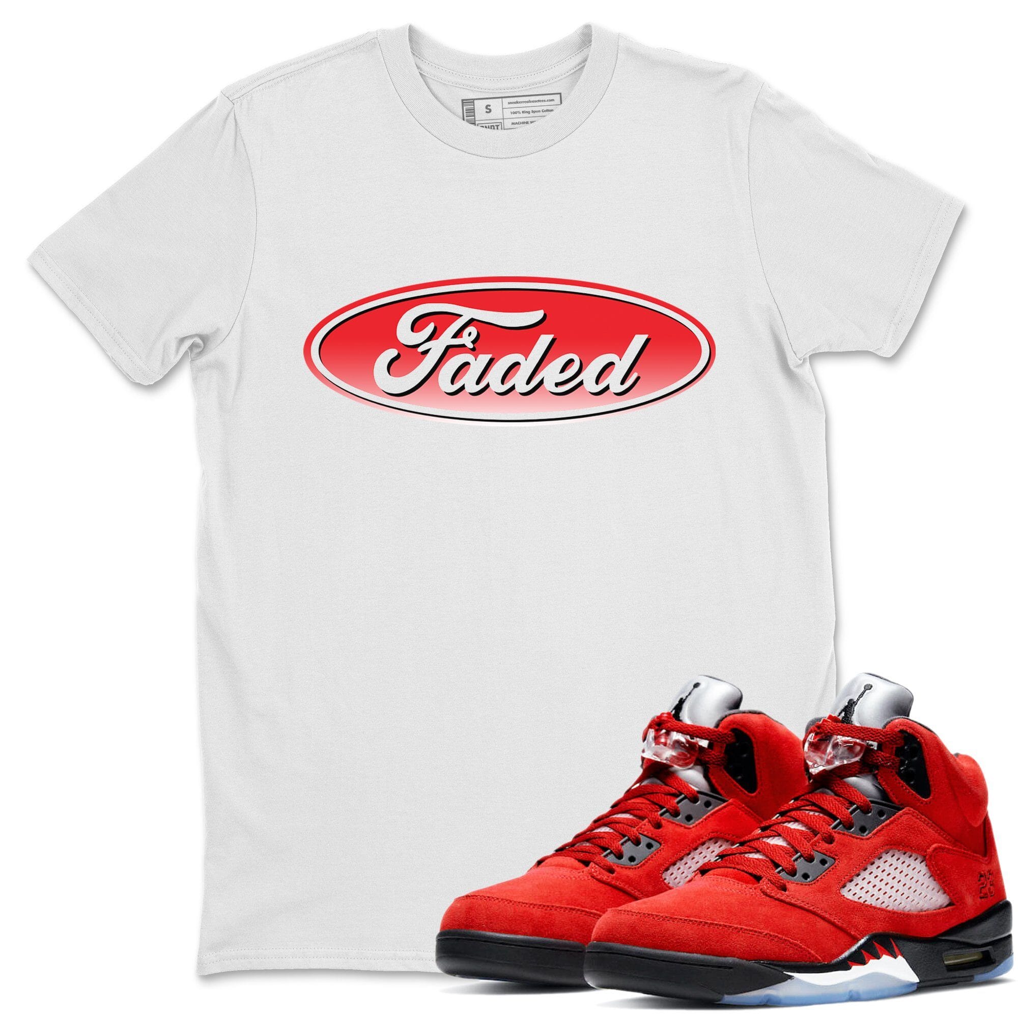 Faded Unisex Tops - Air Jordan 5 Raging Bull