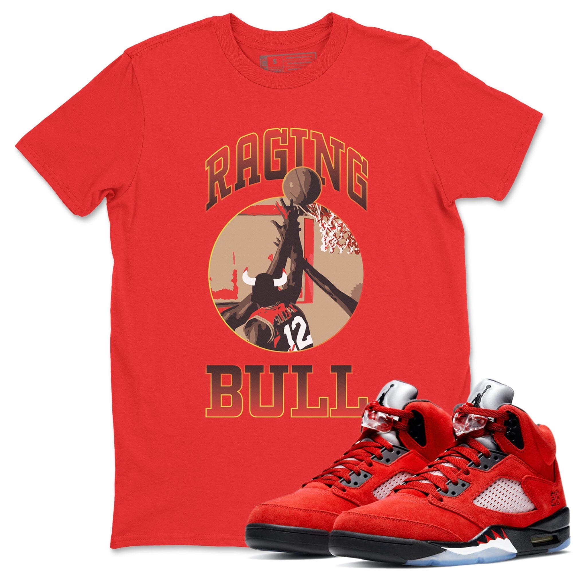 Raging Unisex Tops - Air Jordan 5 Raging Bull