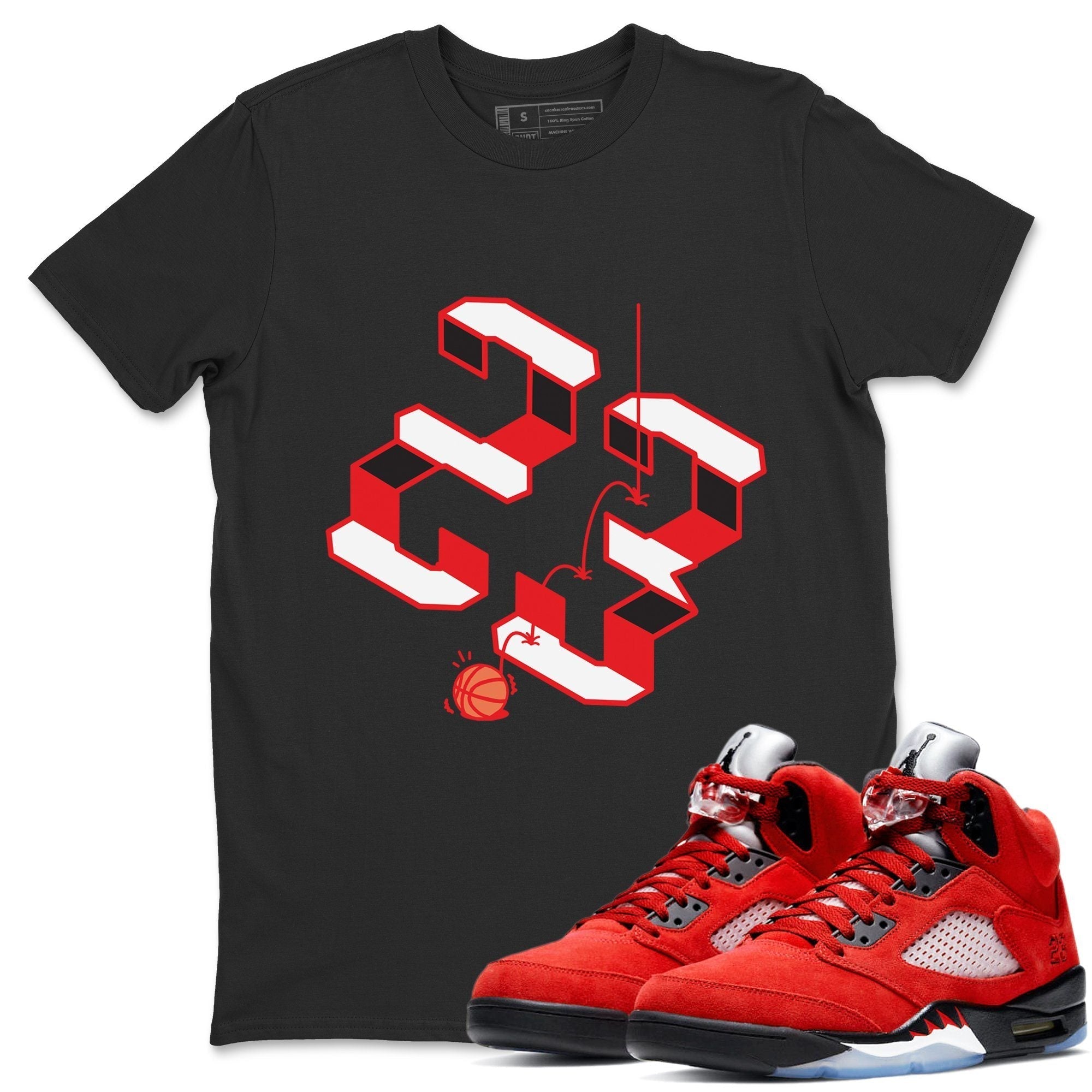 Steps Unisex Tops - Air Jordan 5 Raging Bull