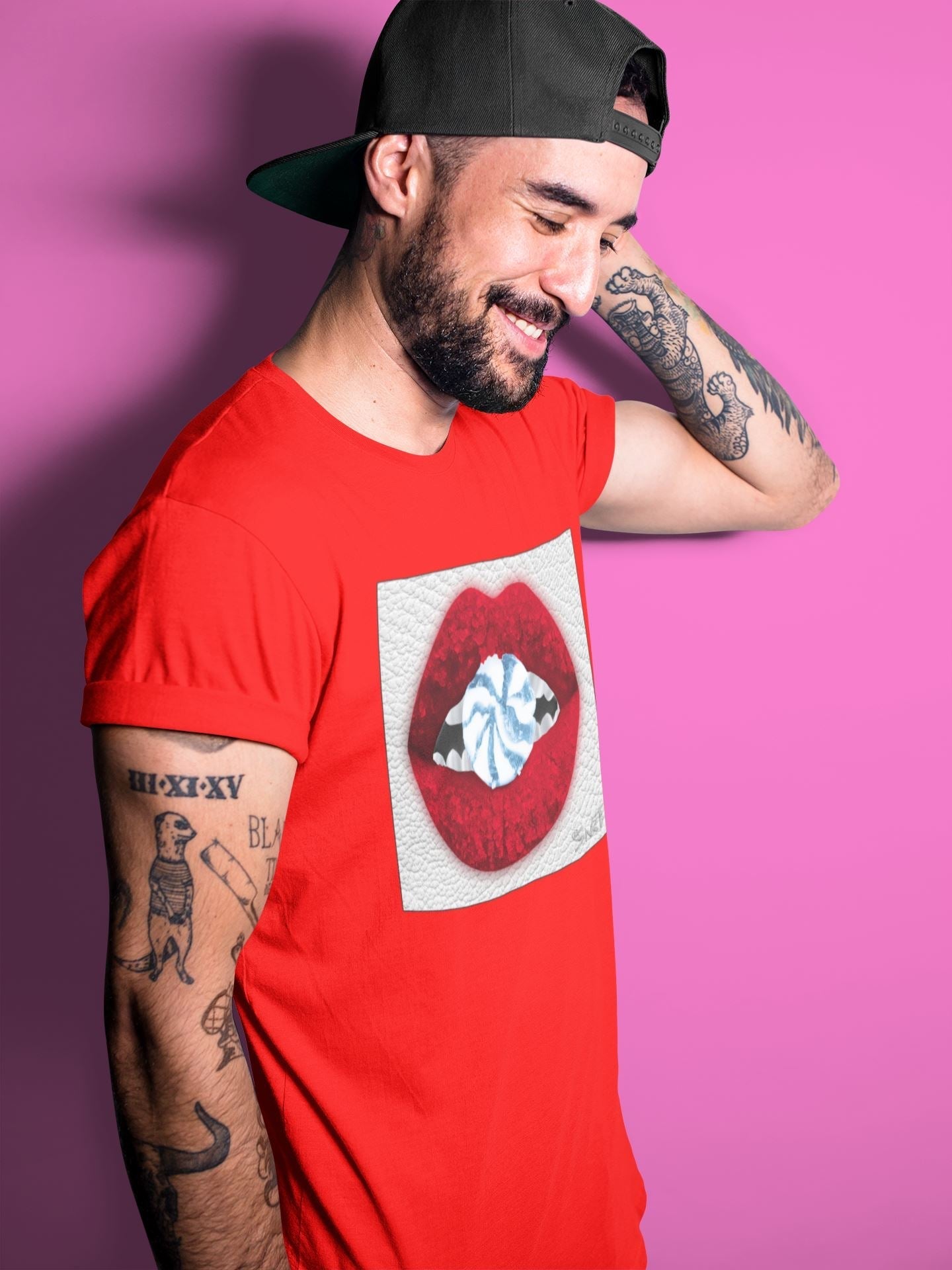 Lips Candy Unisex Tops - Air Jordan 5 Fire Red
