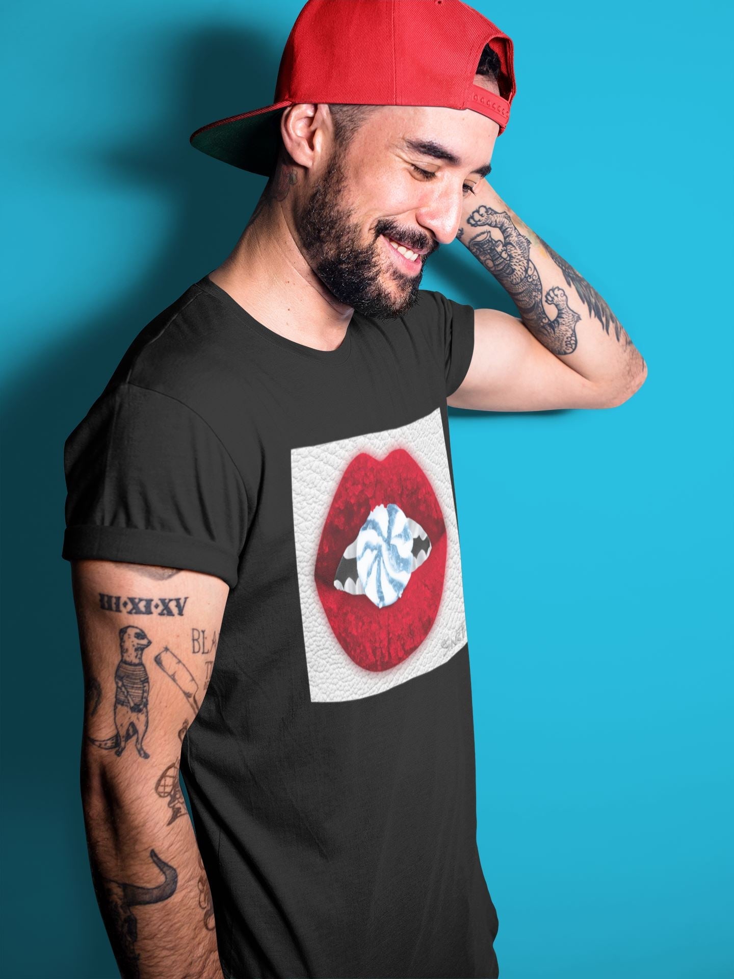 Lips Candy Unisex Tops - Air Jordan 5 Fire Red