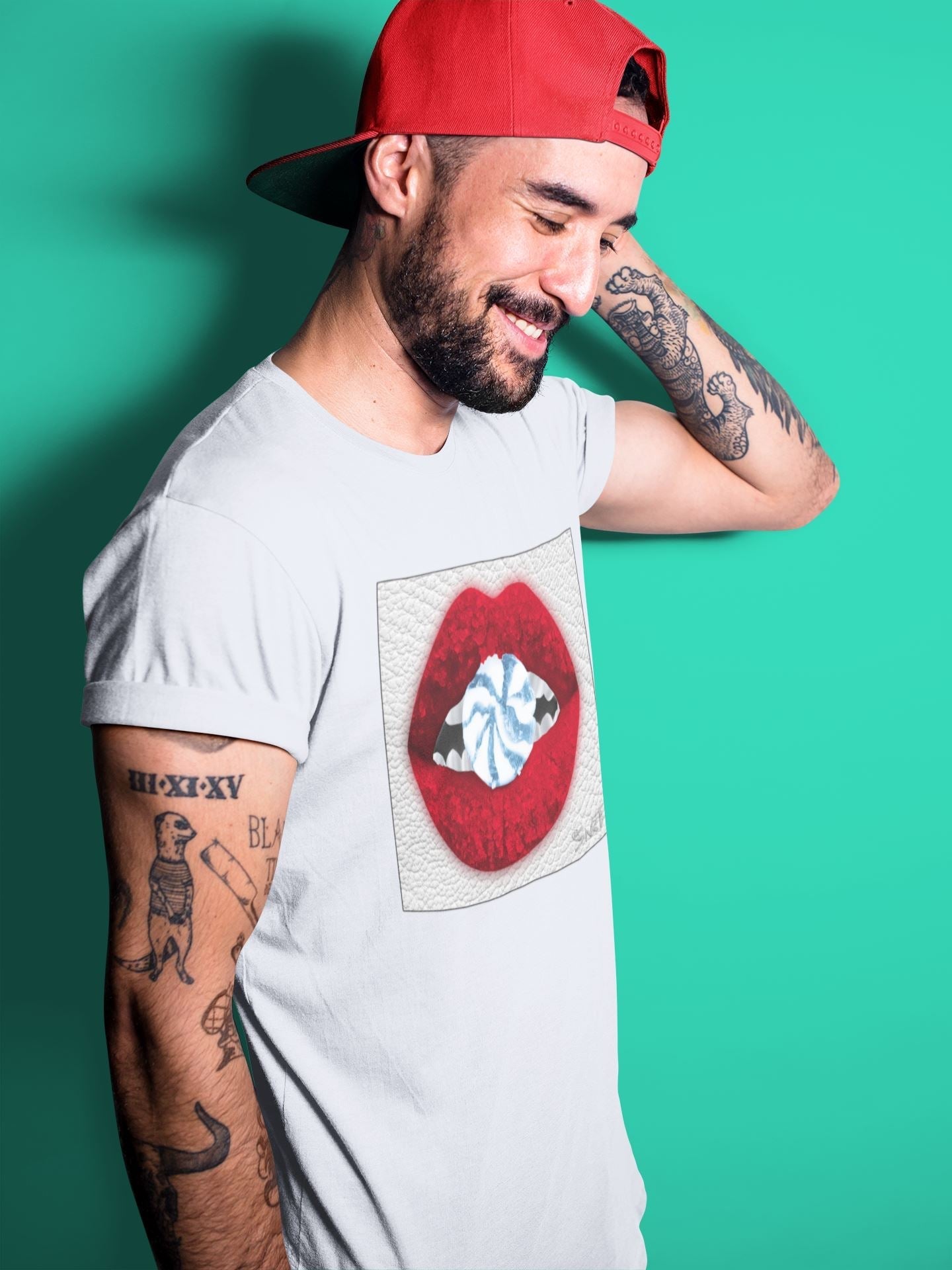 Lips Candy Unisex Tops - Air Jordan 5 Fire Red