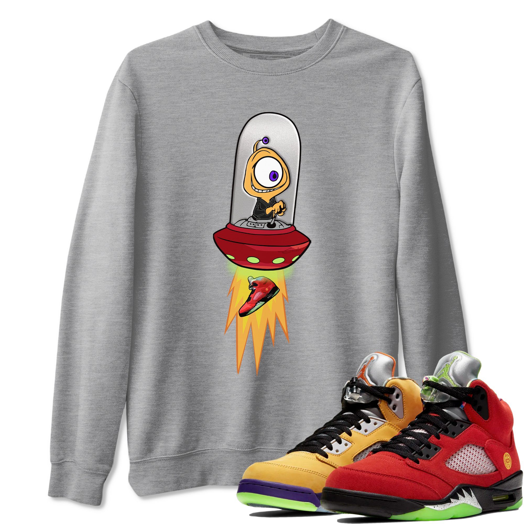 Alien Unisex Tops - Air Jordan 5 What The