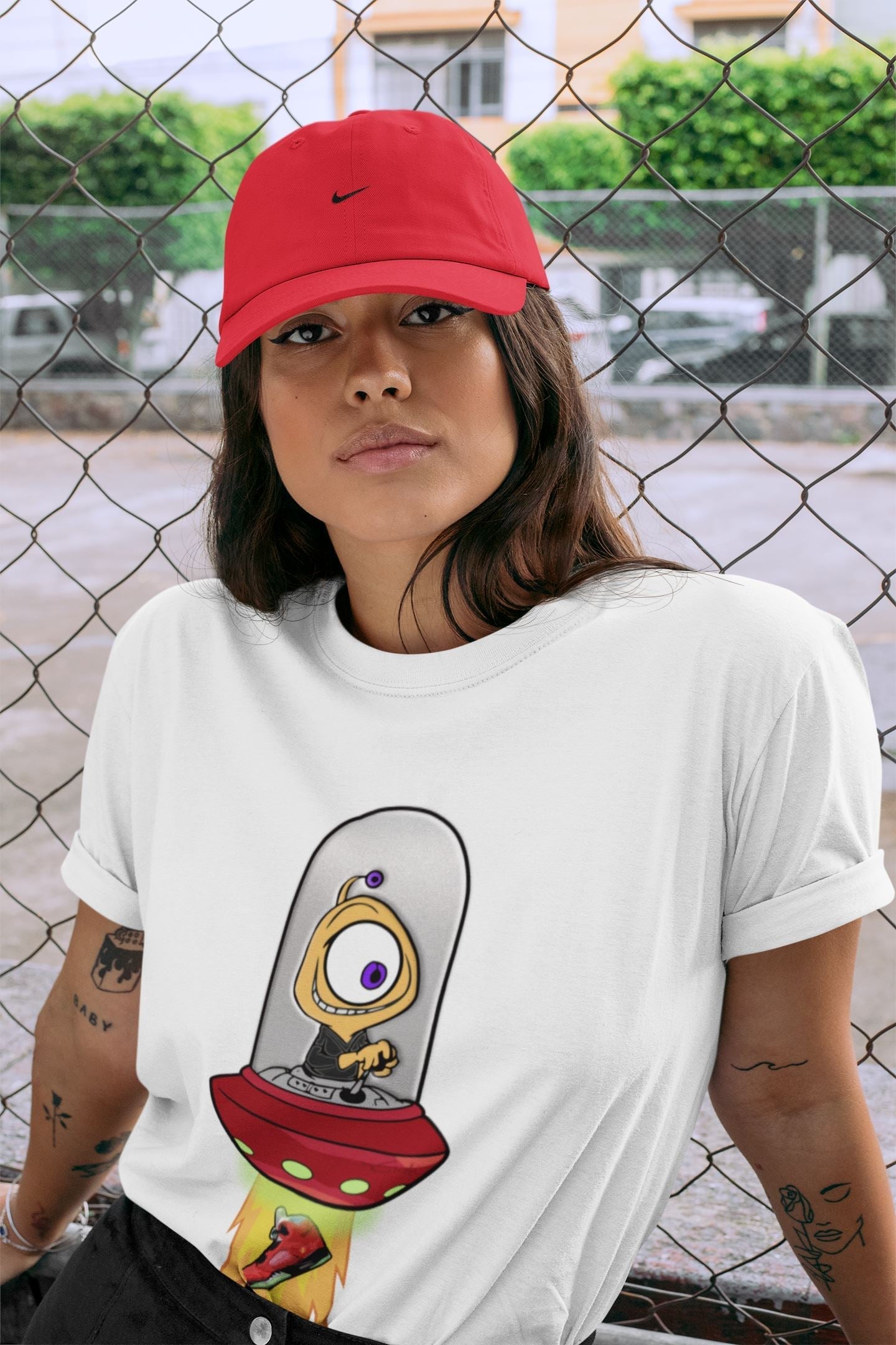 Alien Unisex Tops - Air Jordan 5 What The