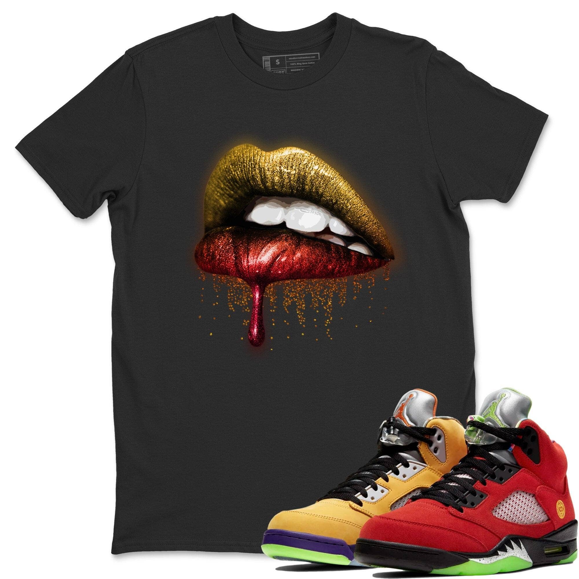 Dripping Lips Unisex Tops - Air Jordan 5 What The