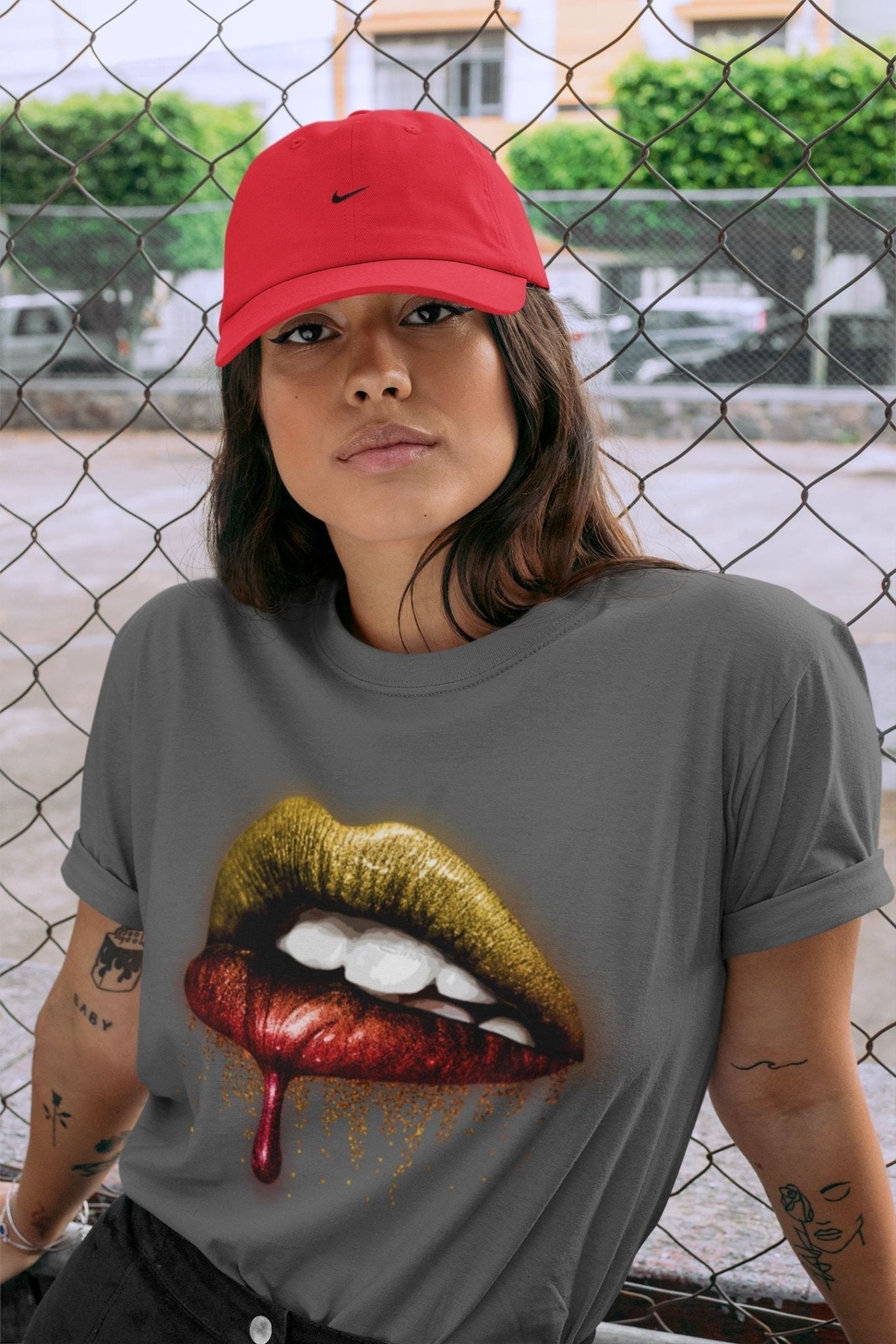 Dripping Lips Unisex Tops - Air Jordan 5 What The