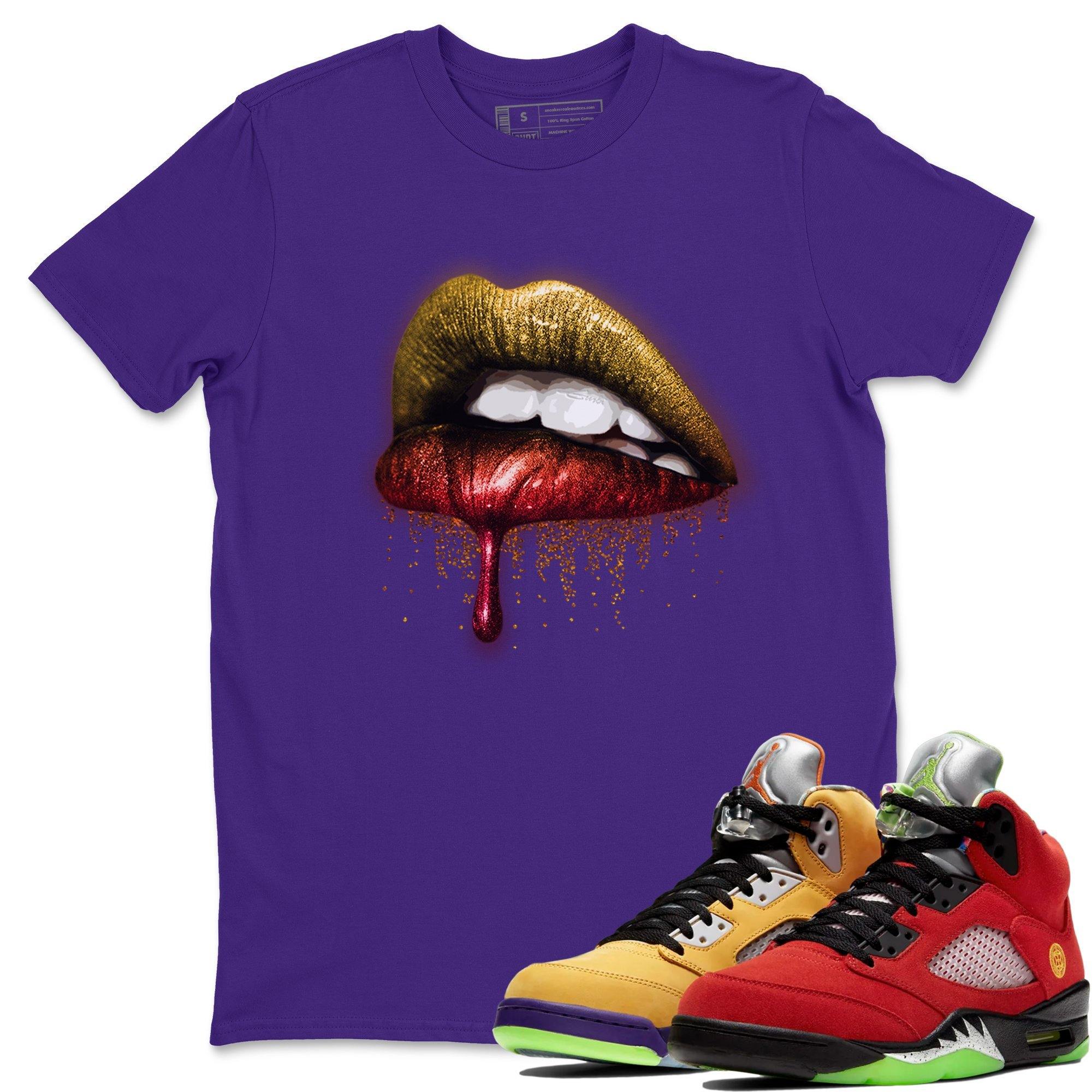 Dripping Lips Unisex Tops - Air Jordan 5 What The
