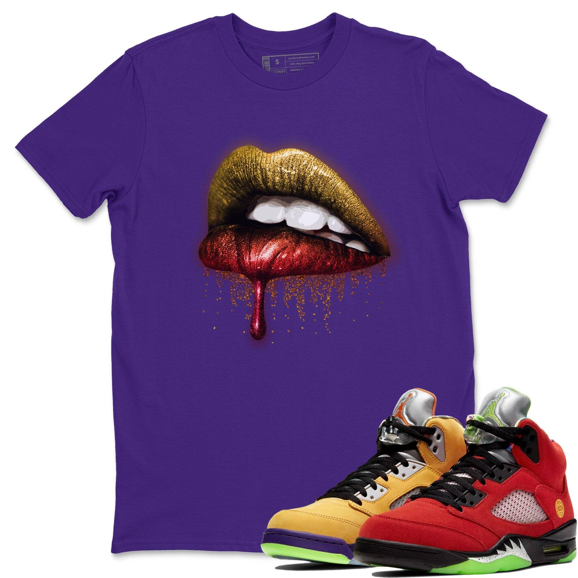 Dripping Lips Unisex Tops - Air Jordan 5 What The