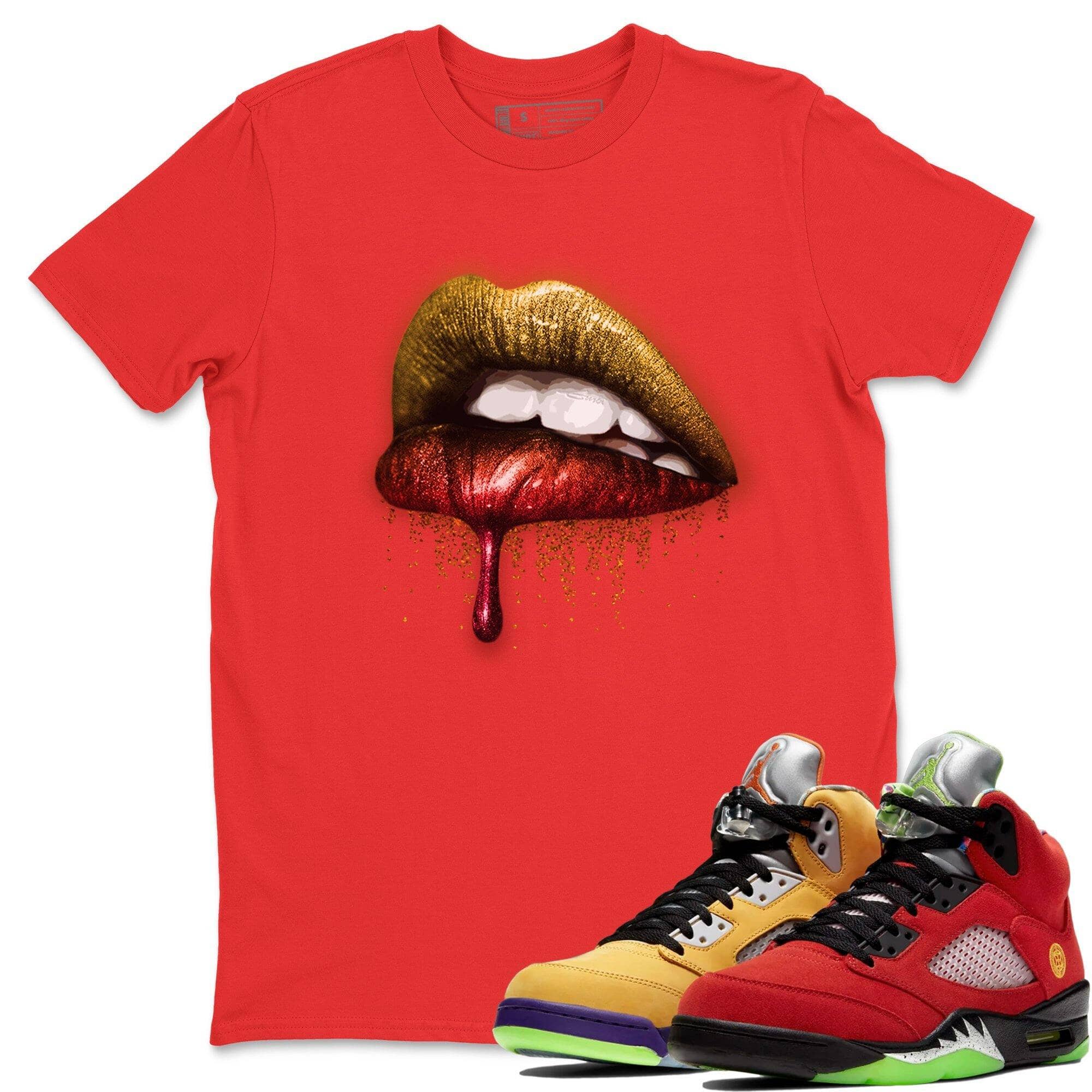Dripping Lips Unisex Tops - Air Jordan 5 What The