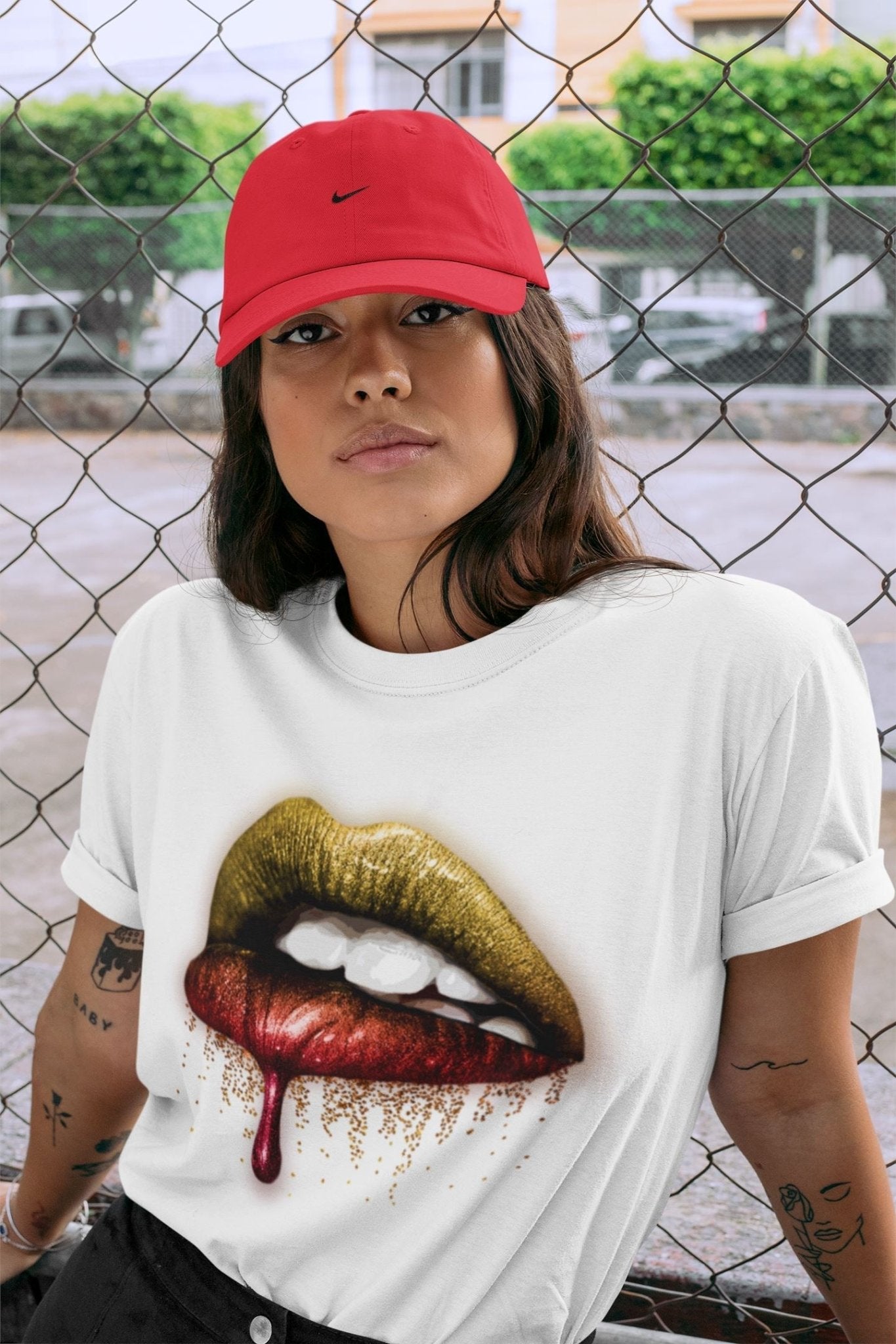 Dripping Lips Unisex Tops - Air Jordan 5 What The