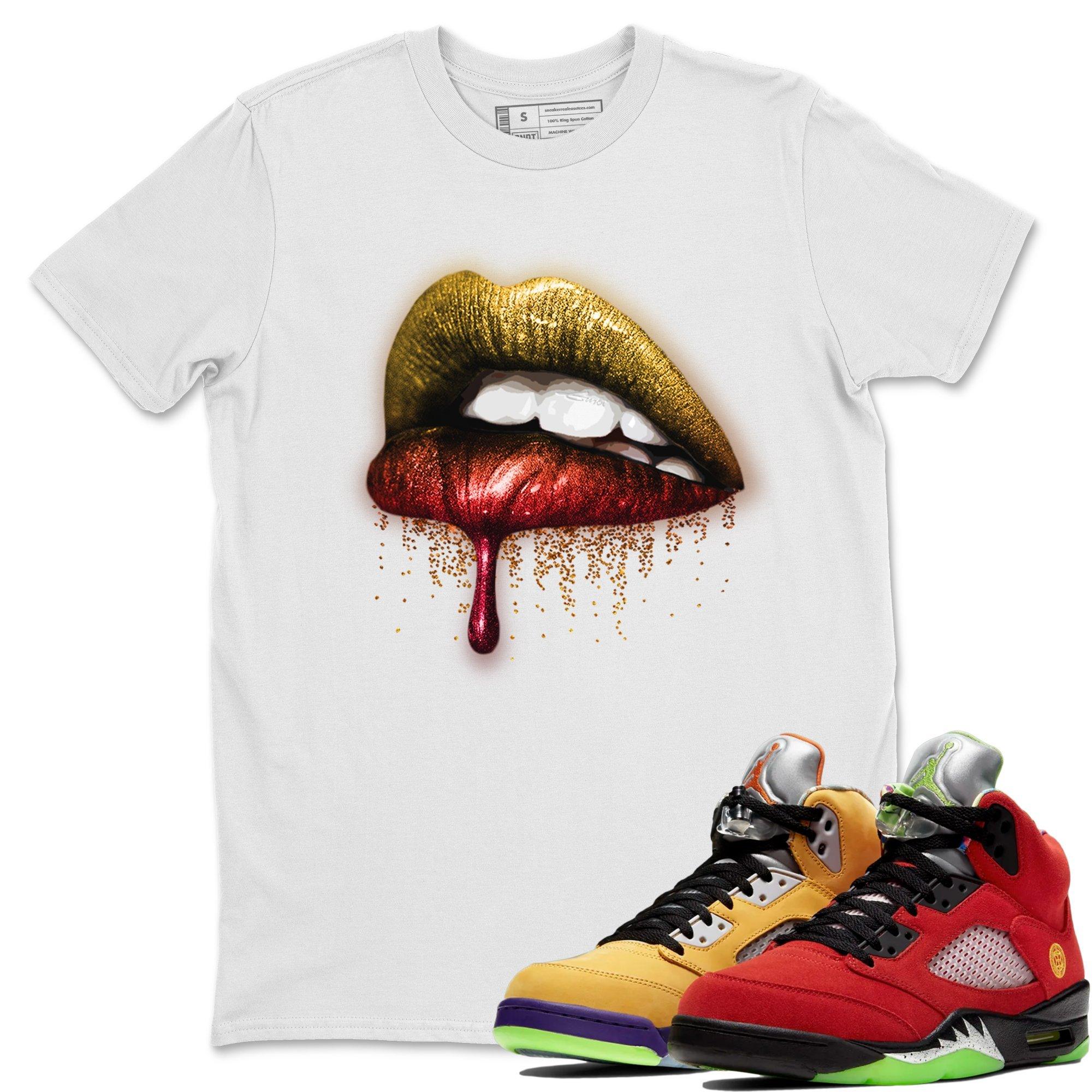 Dripping Lips Unisex Tops - Air Jordan 5 What The