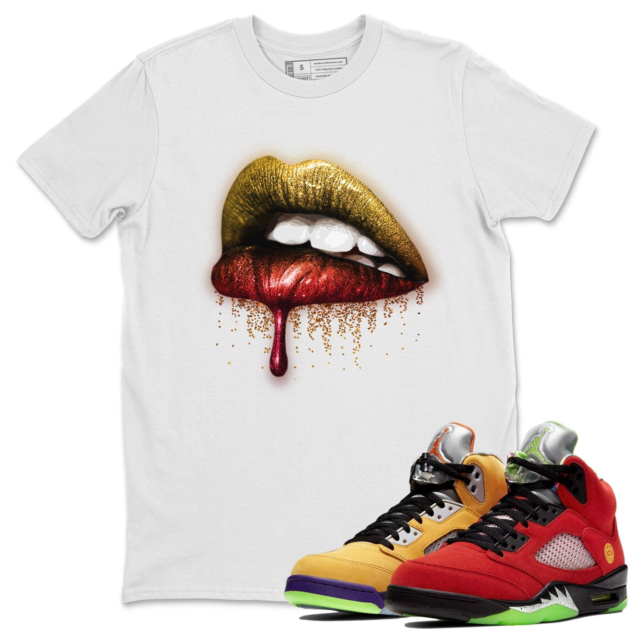 Dripping Lips Unisex Tops - Air Jordan 5 What The
