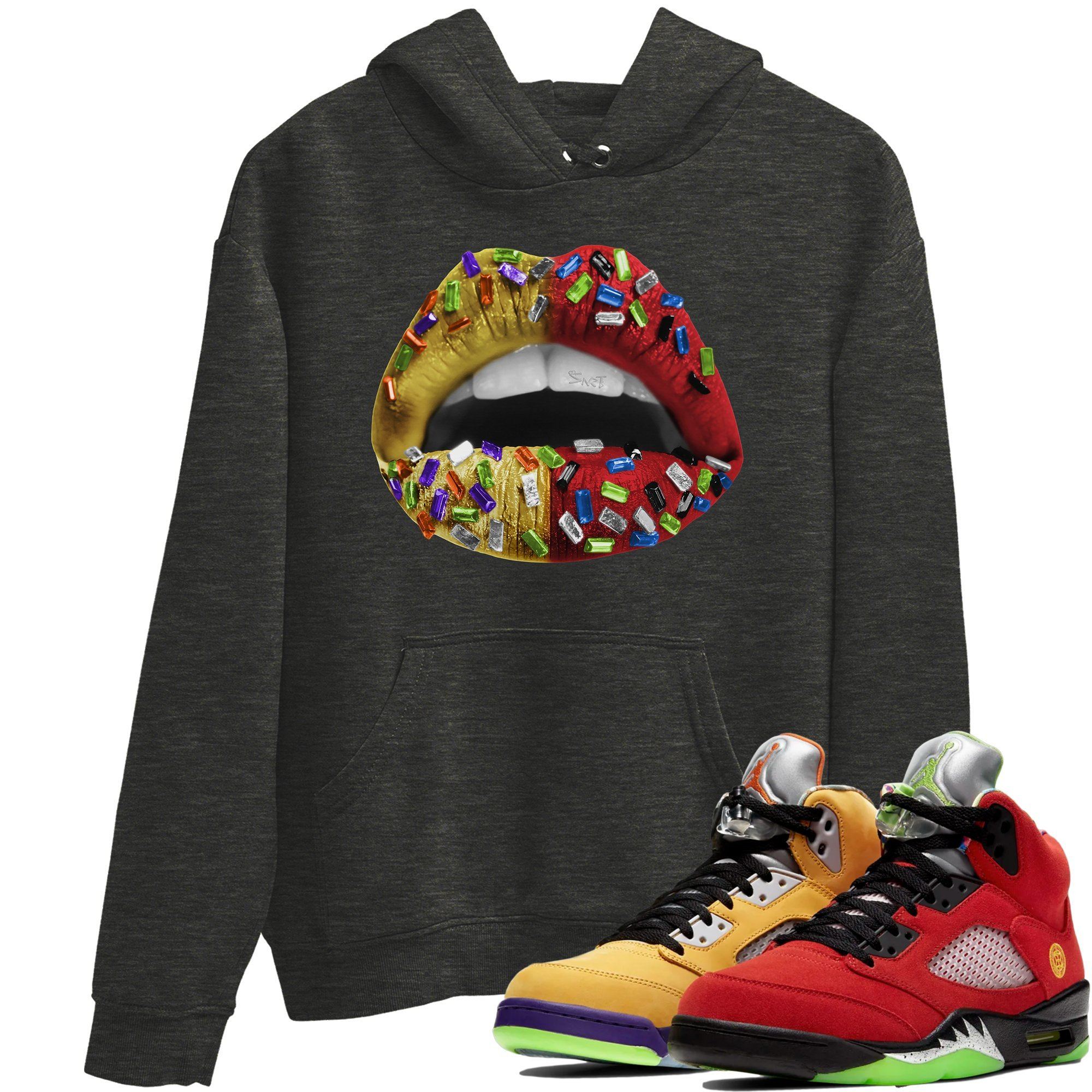 Lips Jewel Unisex Tops - Air Jordan 5 What The