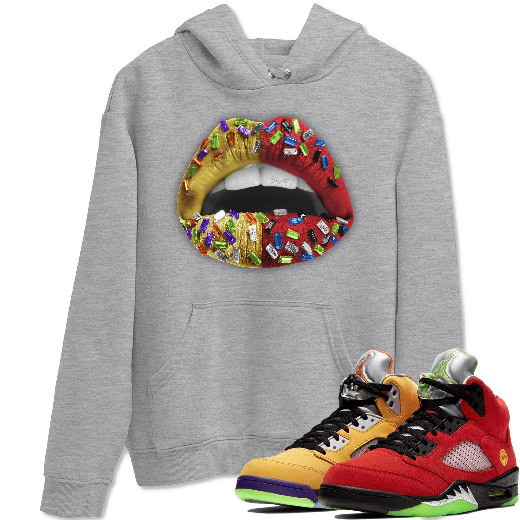Lips Jewel Unisex Tops - Air Jordan 5 What The