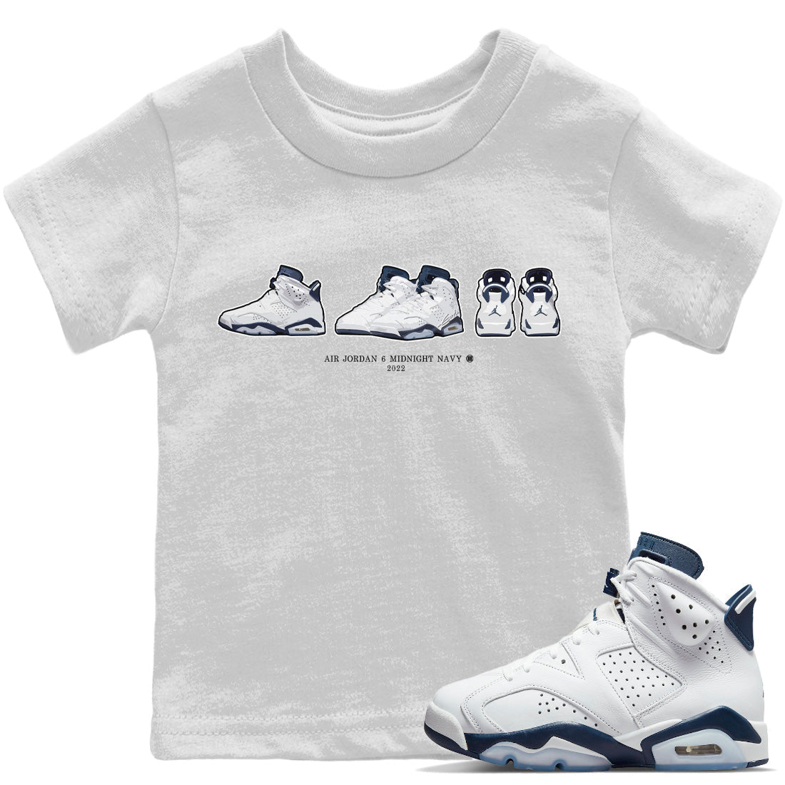 snkmatch Prelude Kids Tops - Air Jordan 6 Midnight Navy