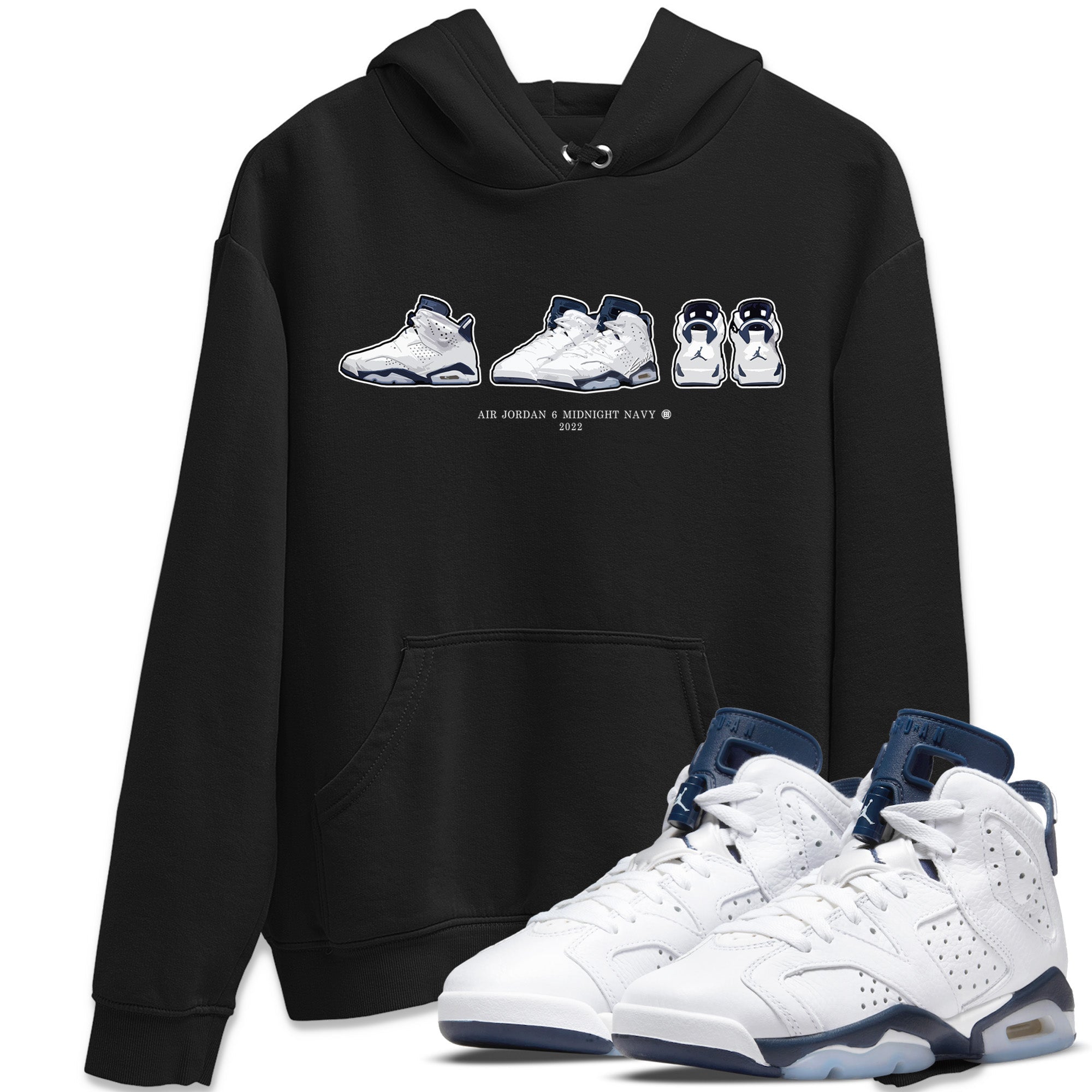 snkmatch Prelude Unisex Tops - Air Jordan 6 Midnight Navy