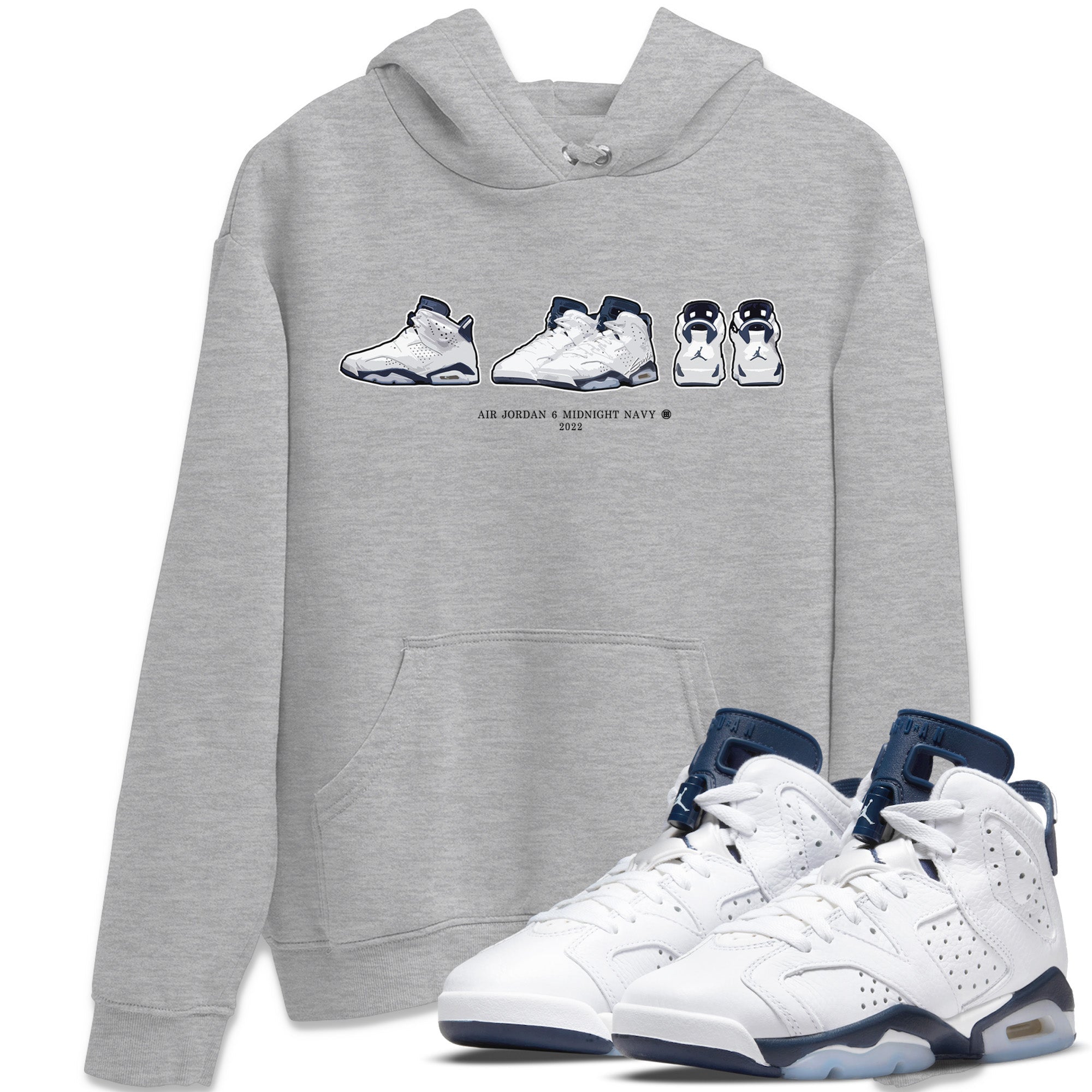 snkmatch Prelude Unisex Tops - Air Jordan 6 Midnight Navy