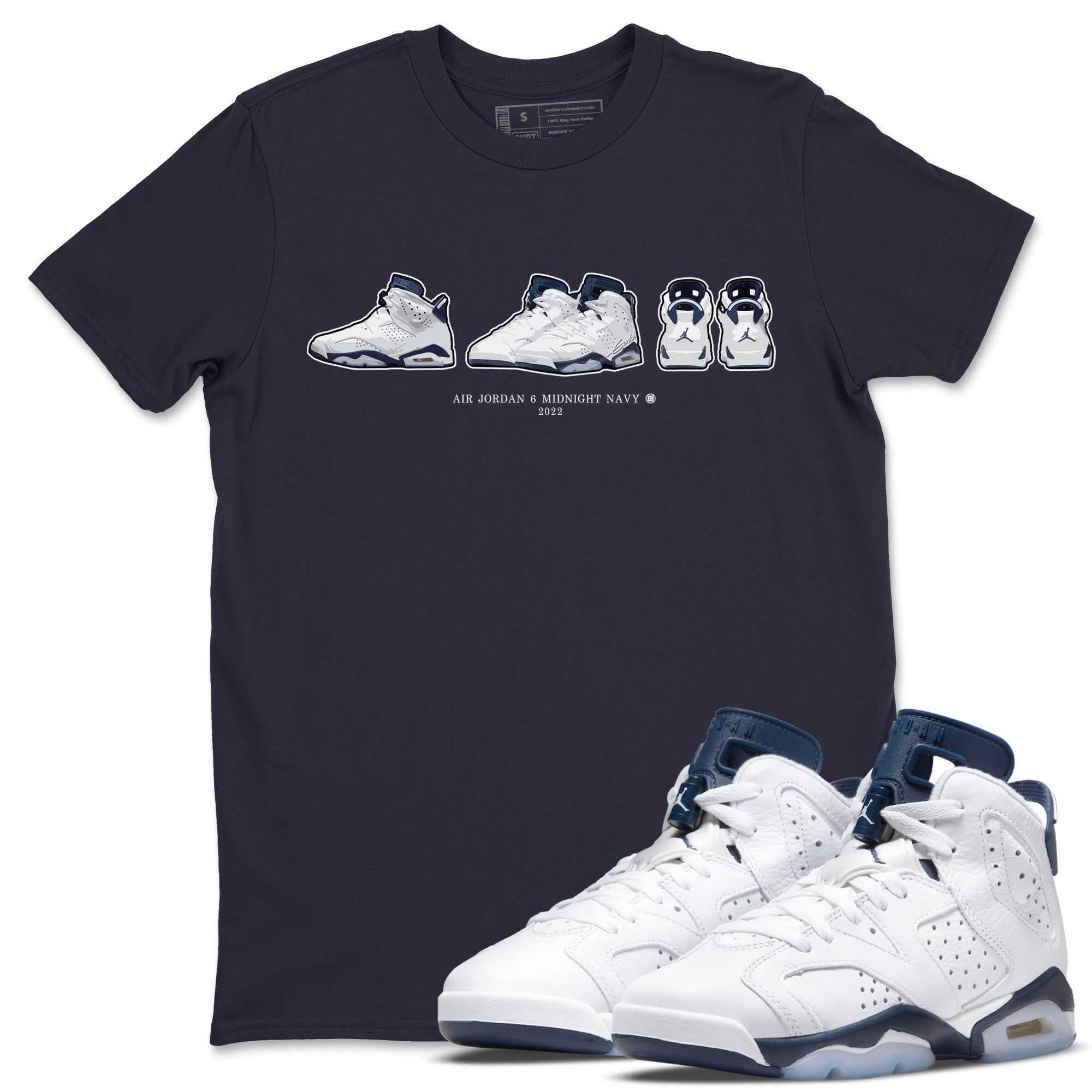 snkmatch Prelude Unisex Tops - Air Jordan 6 Midnight Navy