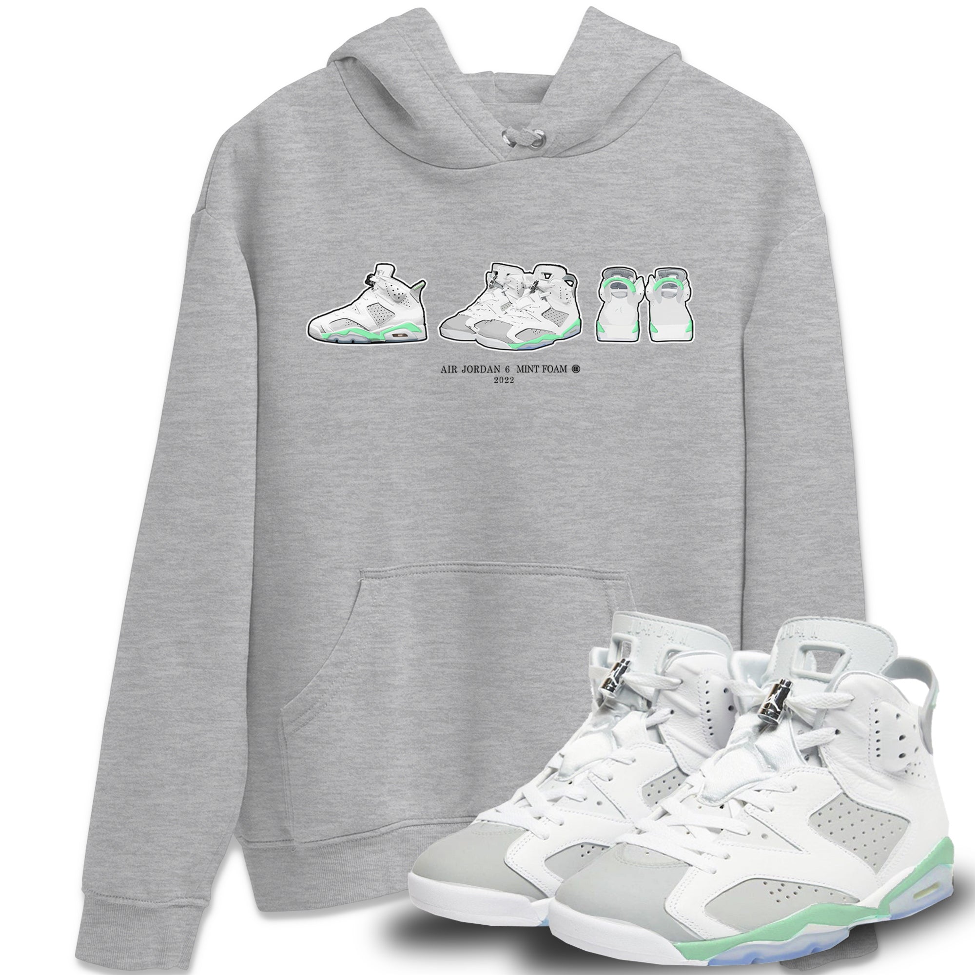 snkmatch Prelude Unisex Tops - Air Jordan 6 Mint Foam