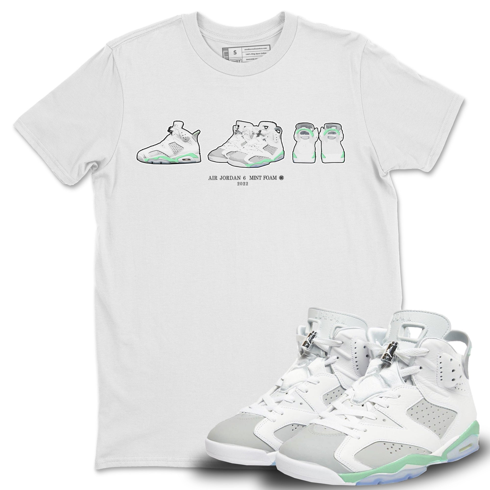 snkmatch Prelude Unisex Tops - Air Jordan 6 Mint Foam