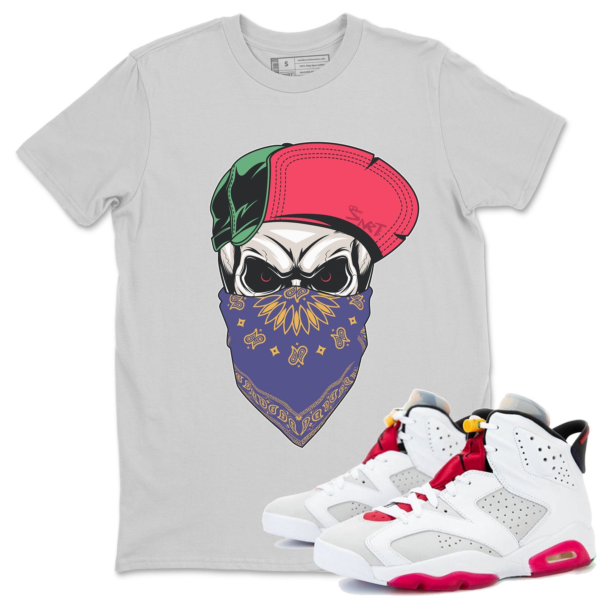 Skull Hat Mask Unisex Tops - Air Jordan 6 Hare