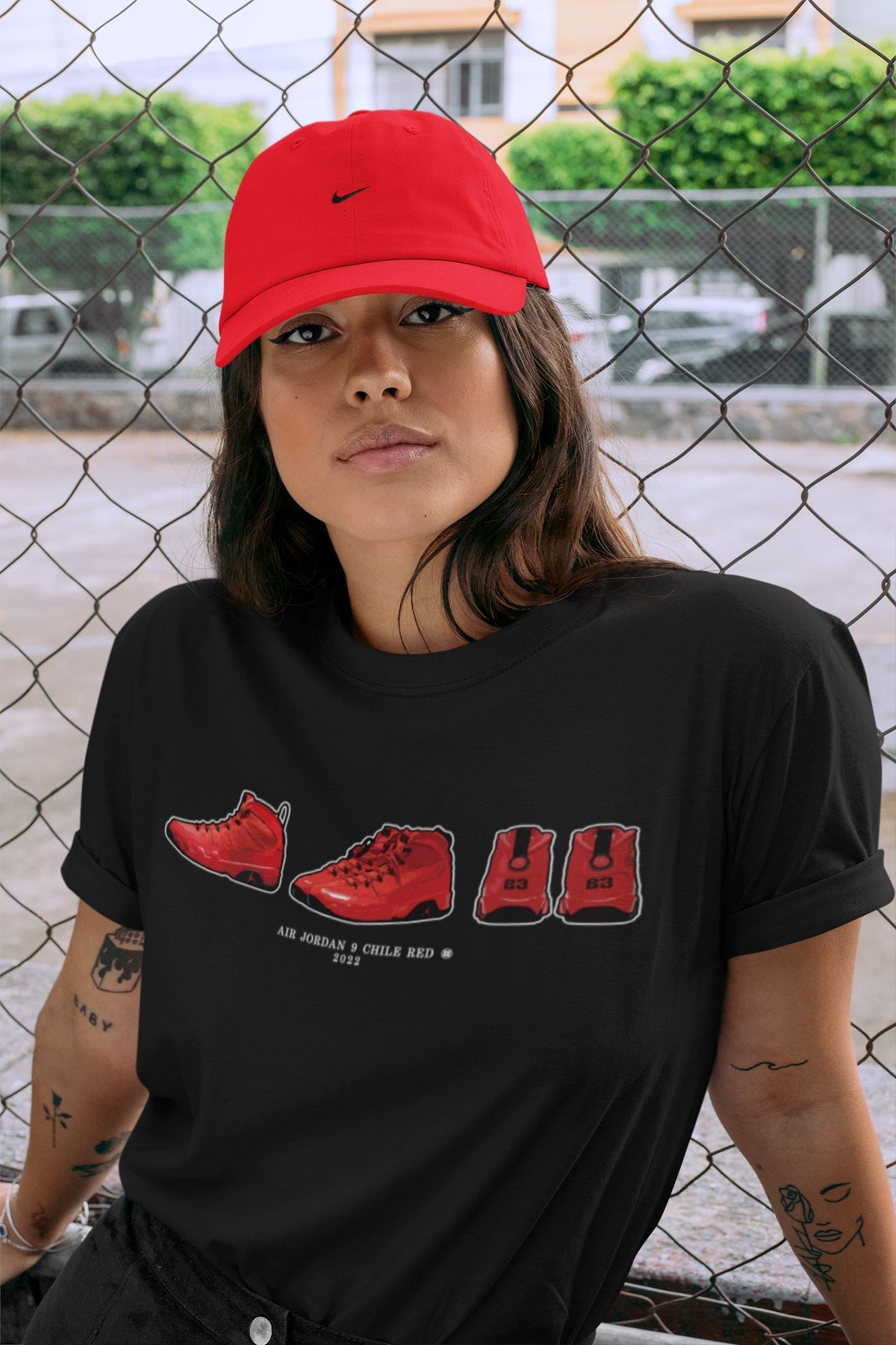 snkmatch Prelude Unisex Tops - Air Jordan 9 Chile Red
