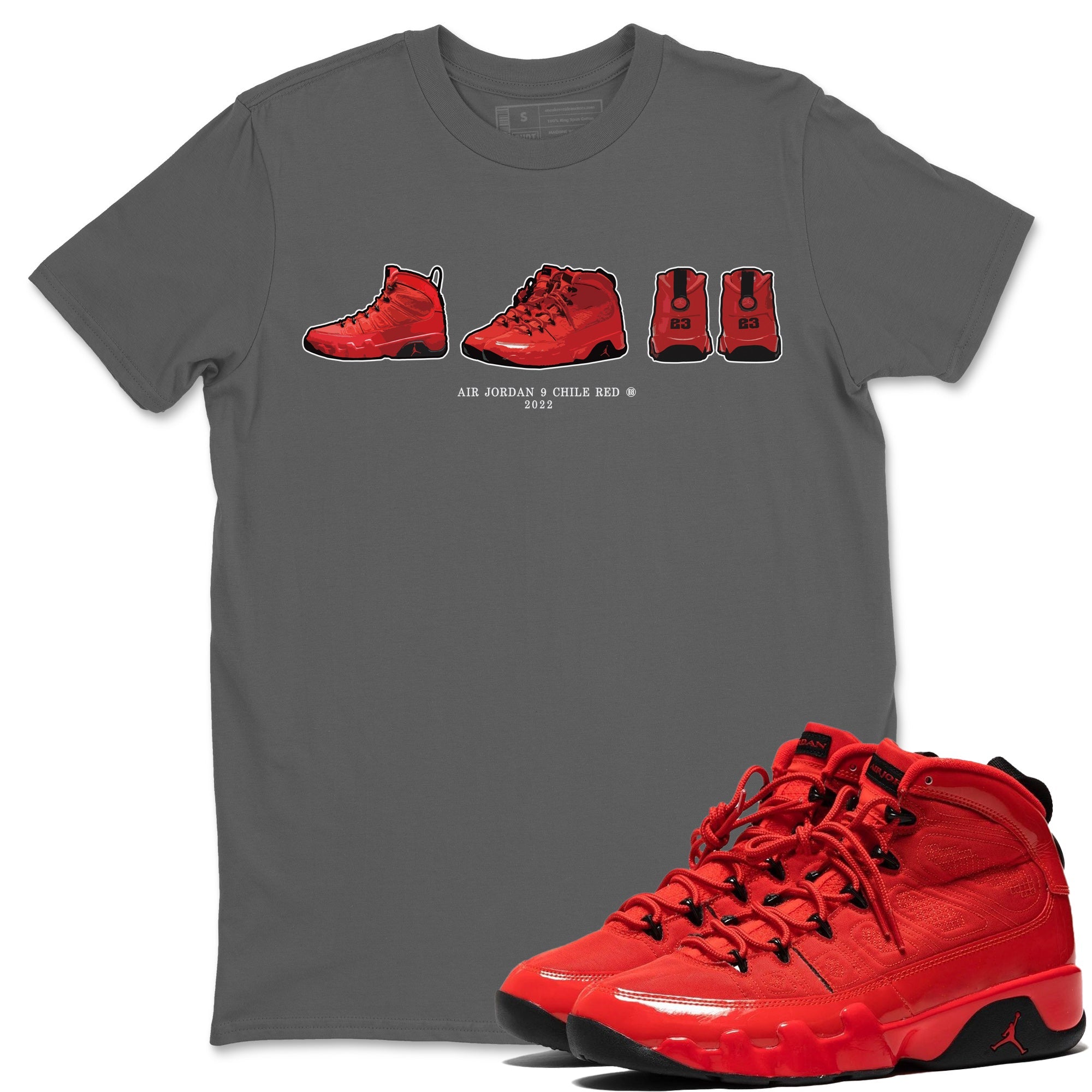 snkmatch Prelude Unisex Tops - Air Jordan 9 Chile Red