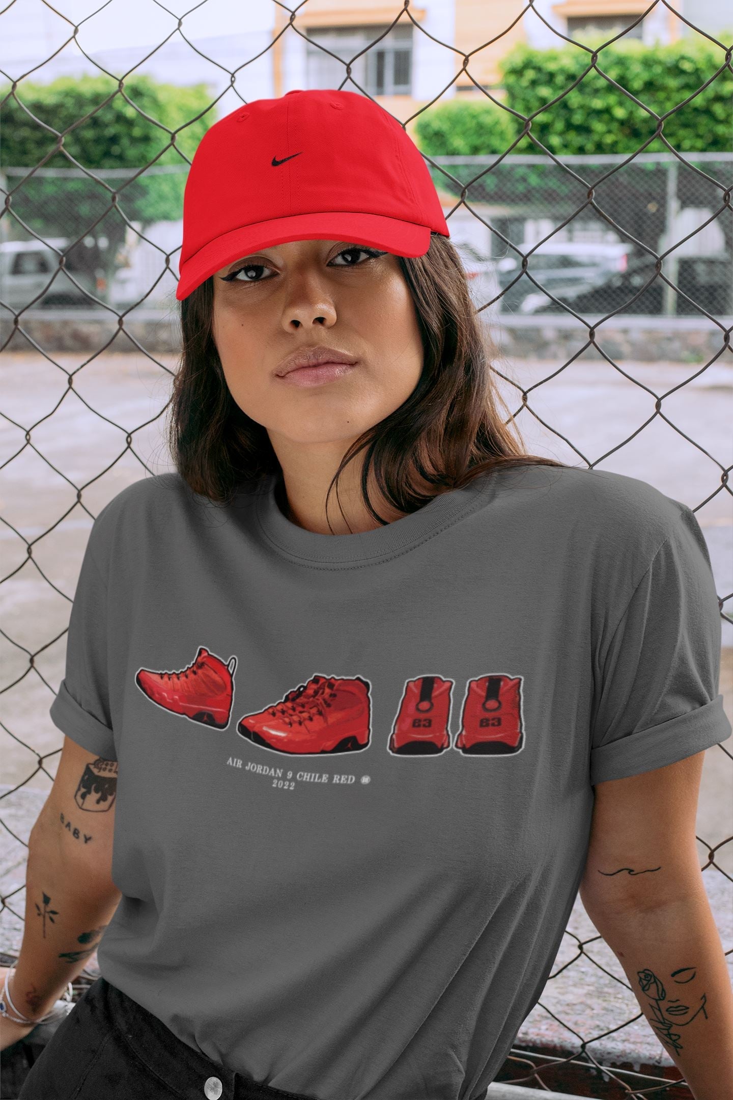 snkmatch Prelude Unisex Tops - Air Jordan 9 Chile Red