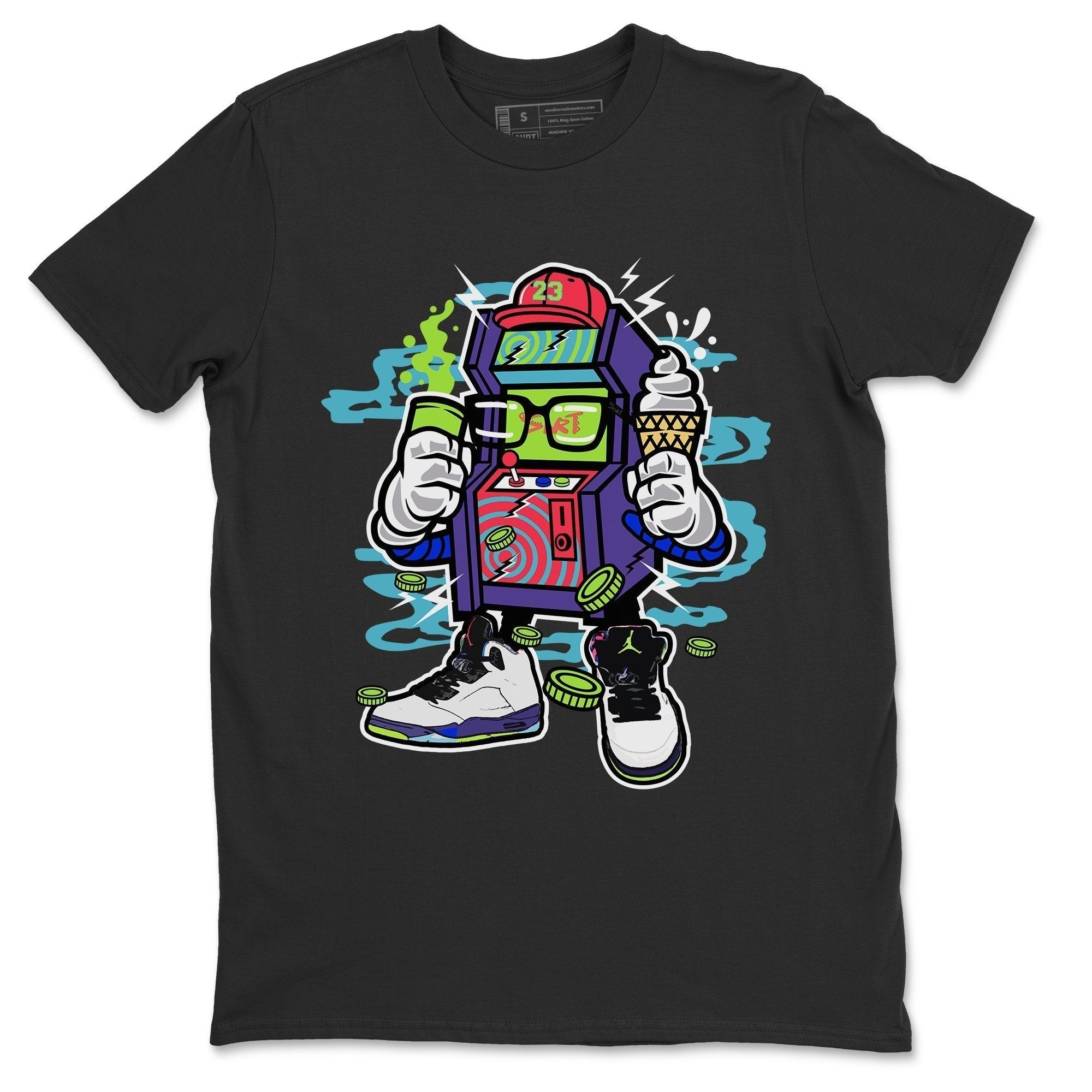 Arcade Game Machine Unisex Tops - Air Jordan 5 Ghost Green