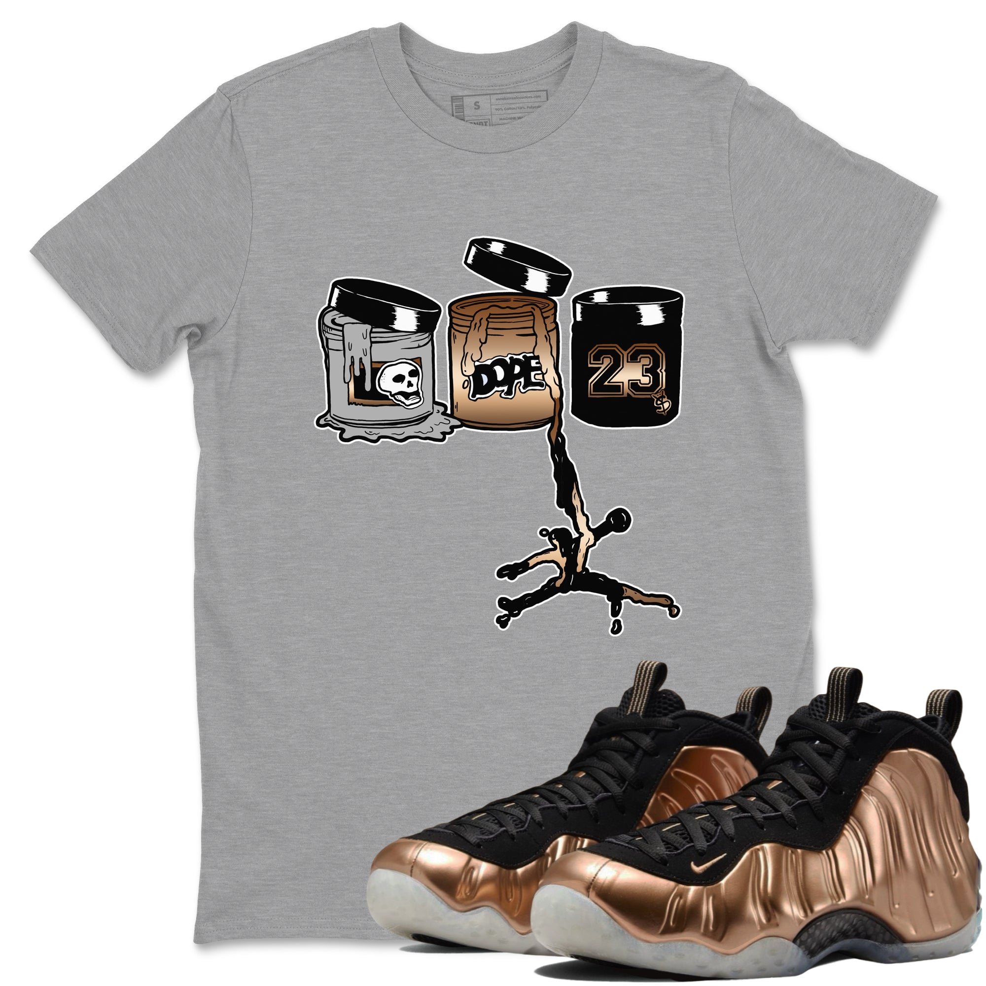 Jordan Paint snkmatch Tees - Air Foamposite One Metallic Copper