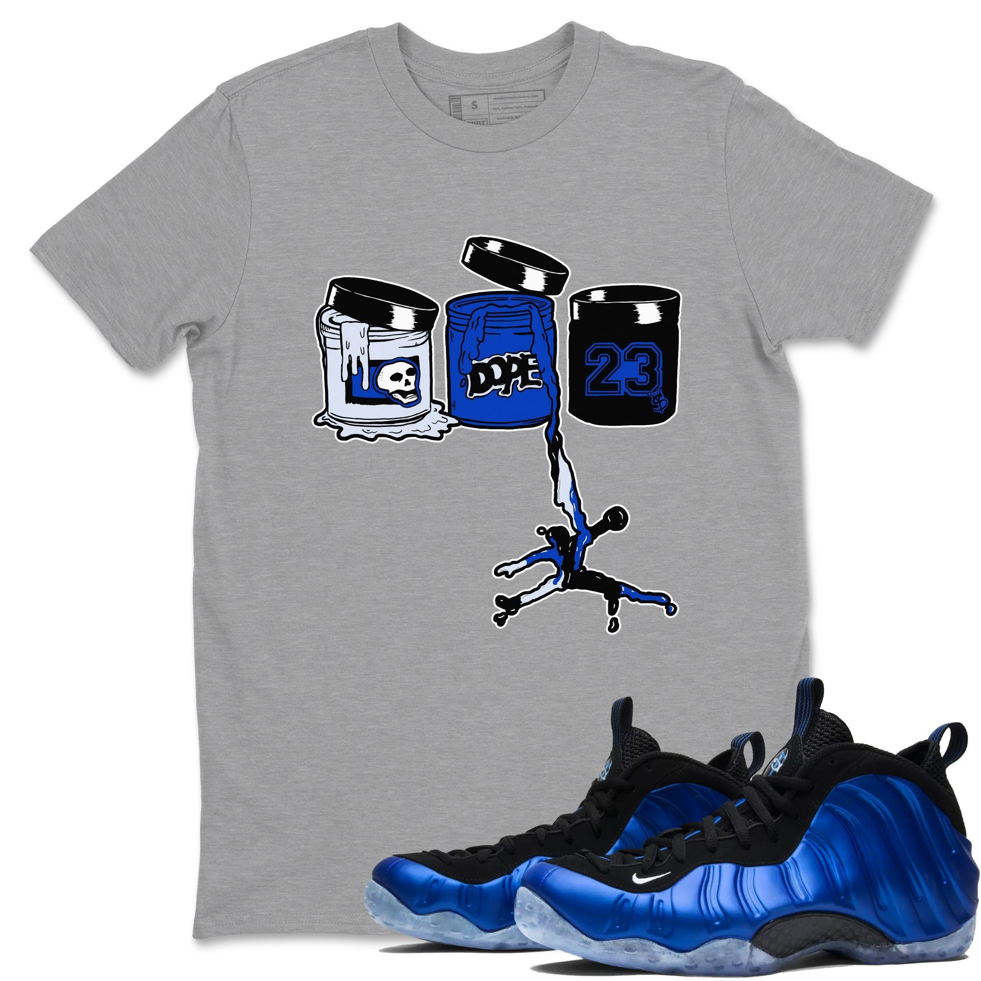 Jordan Paint snkmatch Tees - Air Foamposite One Royal