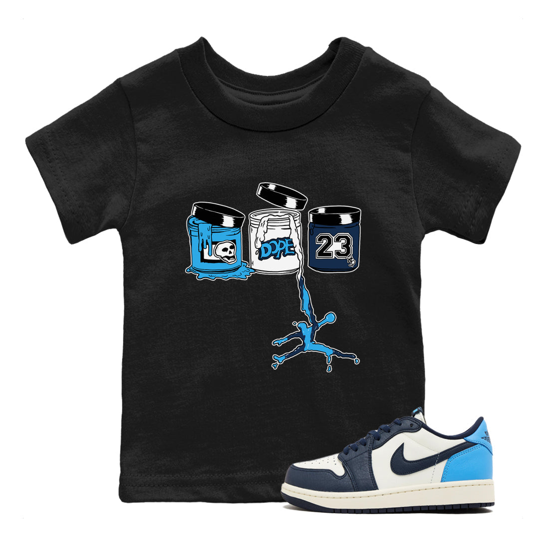 Jordan Paint snkmatch Tees Kids - Air Jordan 1 Obsidian