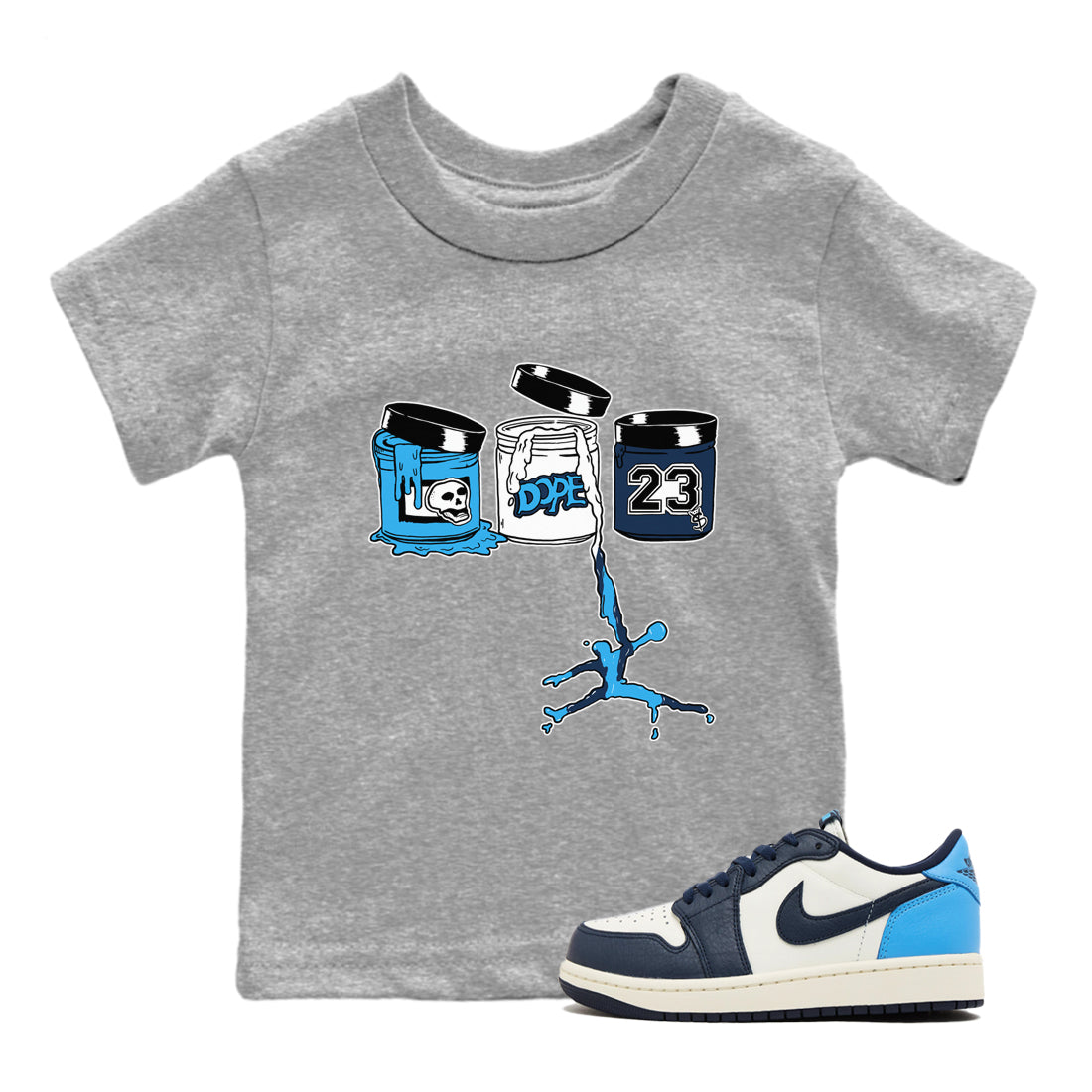 Jordan Paint snkmatch Tees Kids - Air Jordan 1 Obsidian