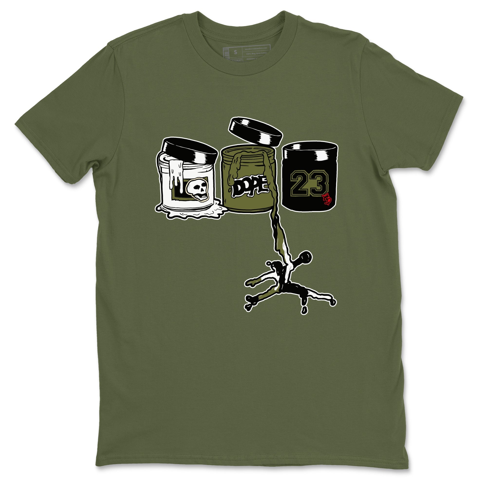Jordan Paint snkmatch Tees - Air Jordan 1 Travis Scott Medium Olive