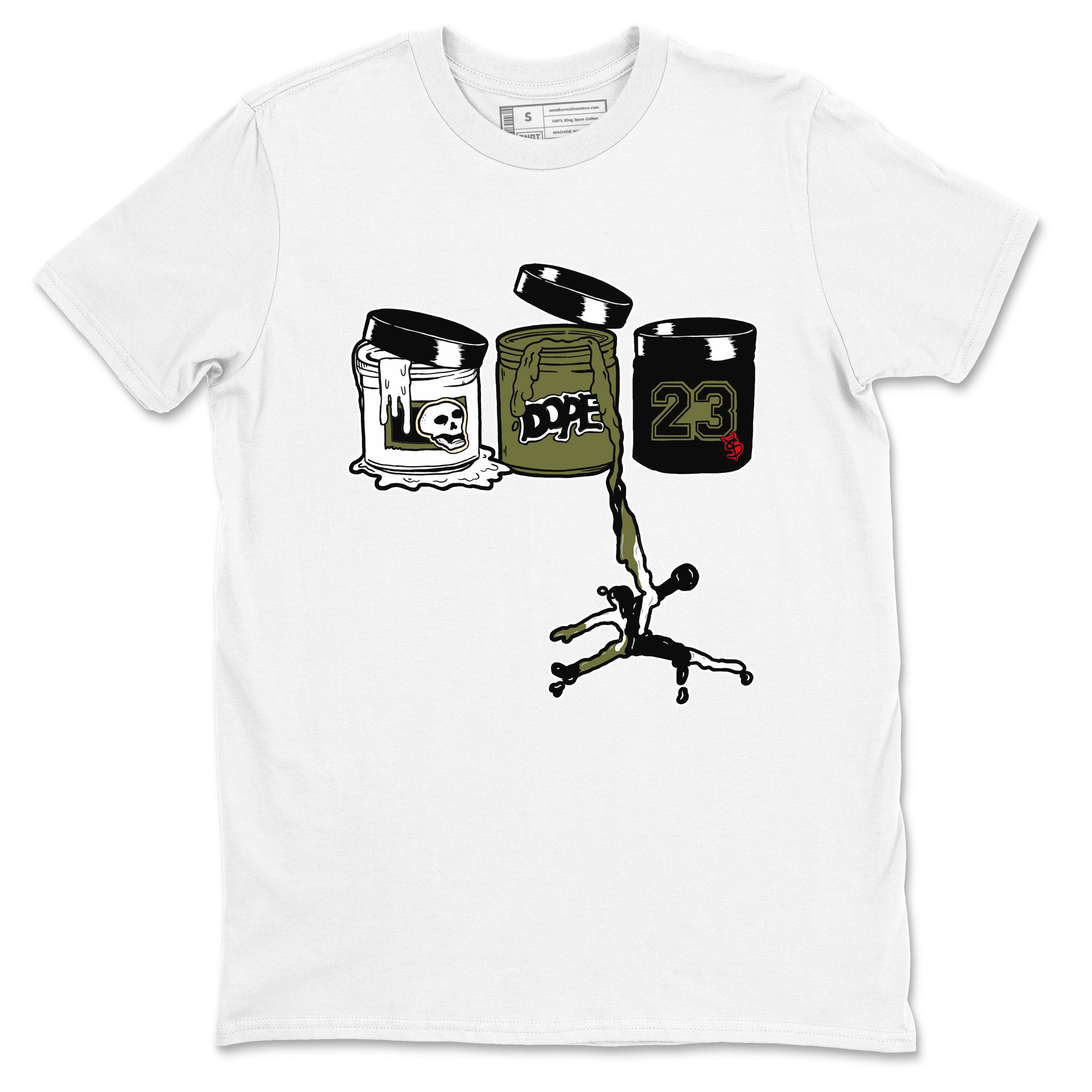 Jordan Paint snkmatch Tees - Air Jordan 1 Travis Scott Medium Olive